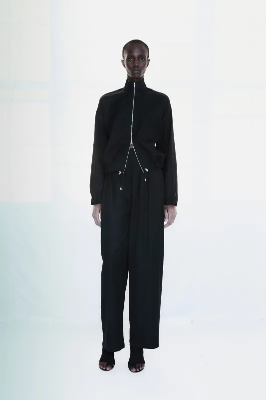 Double Zip Top in Corded Twill - Black made by NOMIA