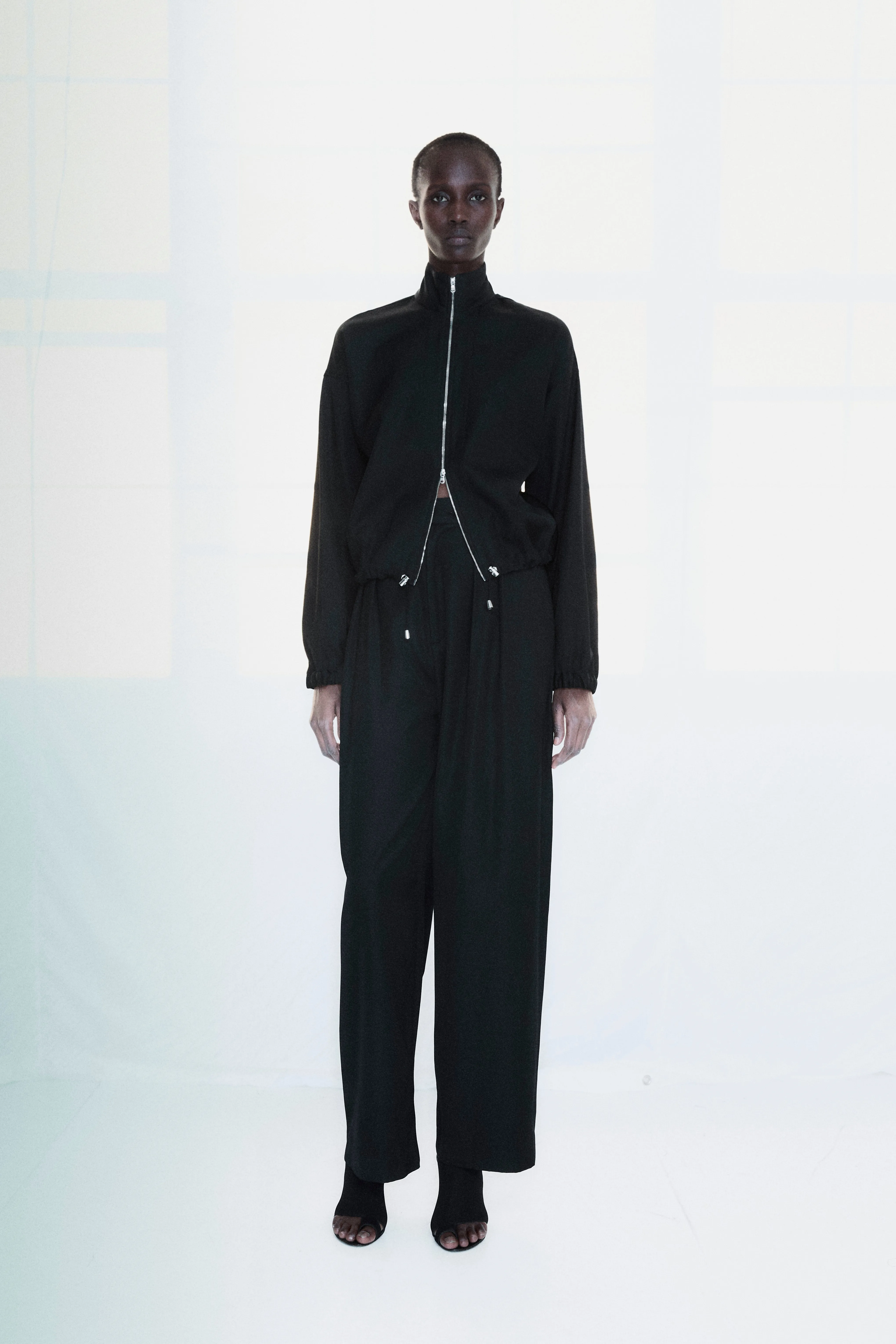 Double Zip Top in Corded Twill - Black sold by NOMIA