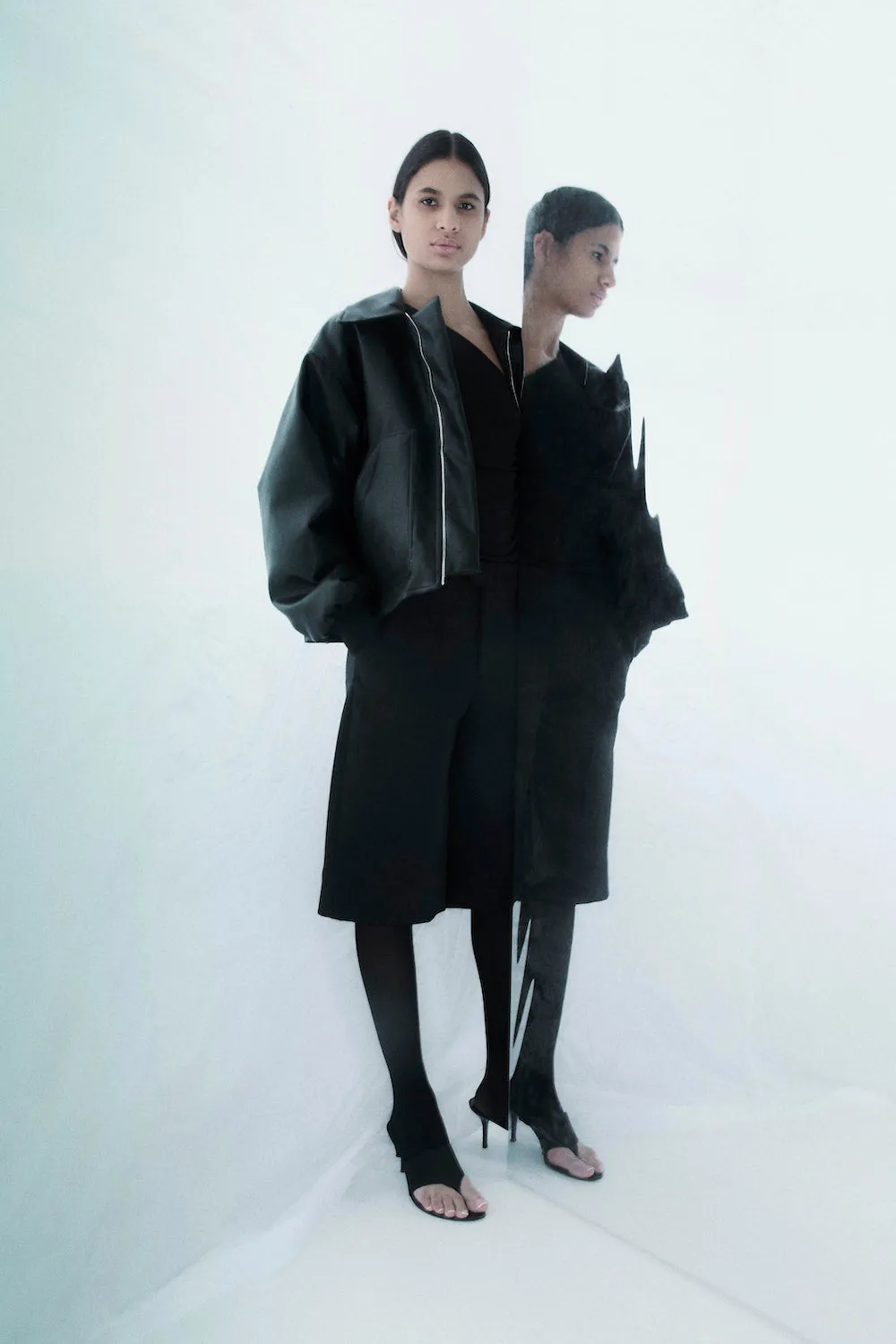 Faux Leather Bomber - Black sold by NOMIA