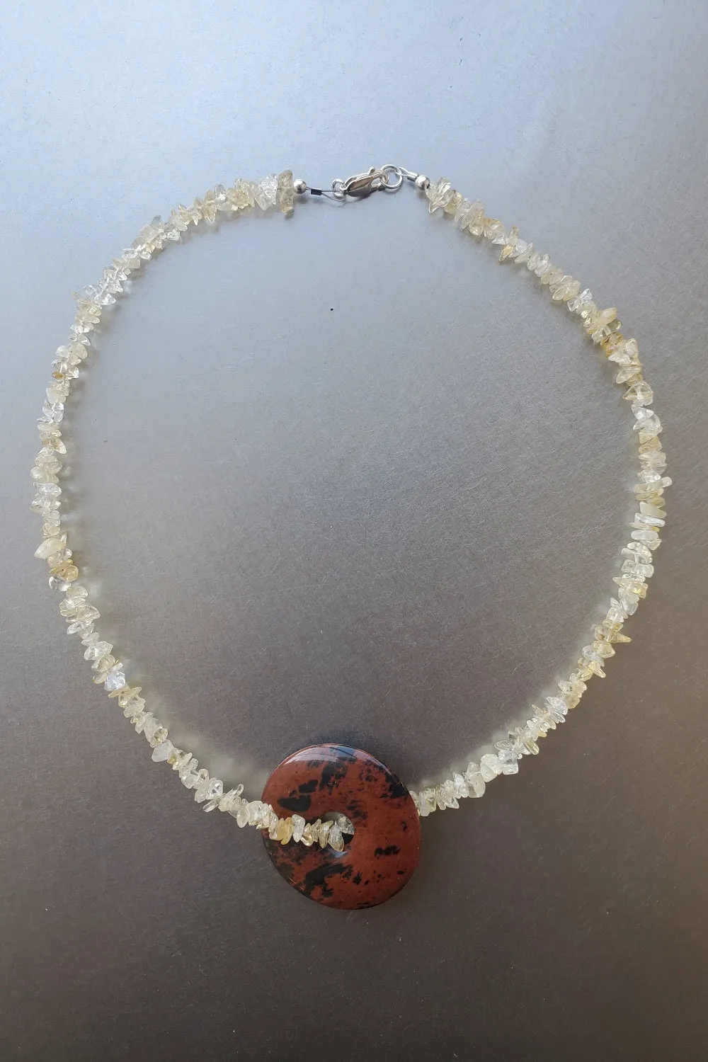 Citrine Quartz and Jasper choker sold by NOMIA