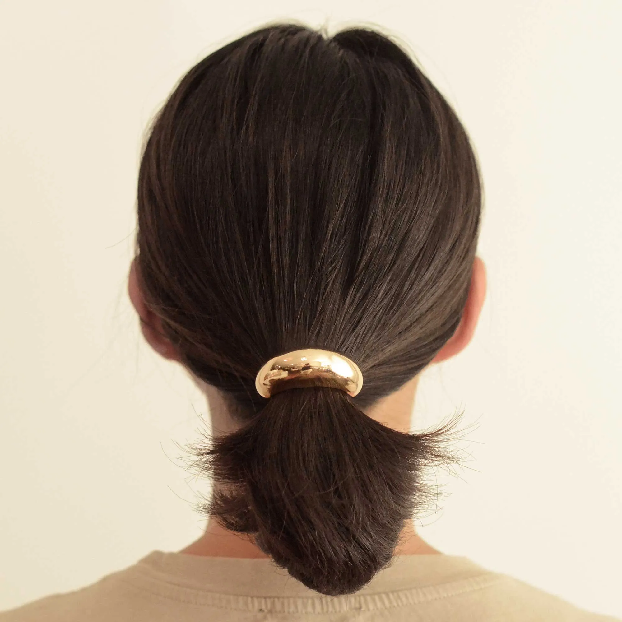 Narrow Crescent Metal Cuff Hair Tie | Gold sold by NOMIA product image thumbnail 5