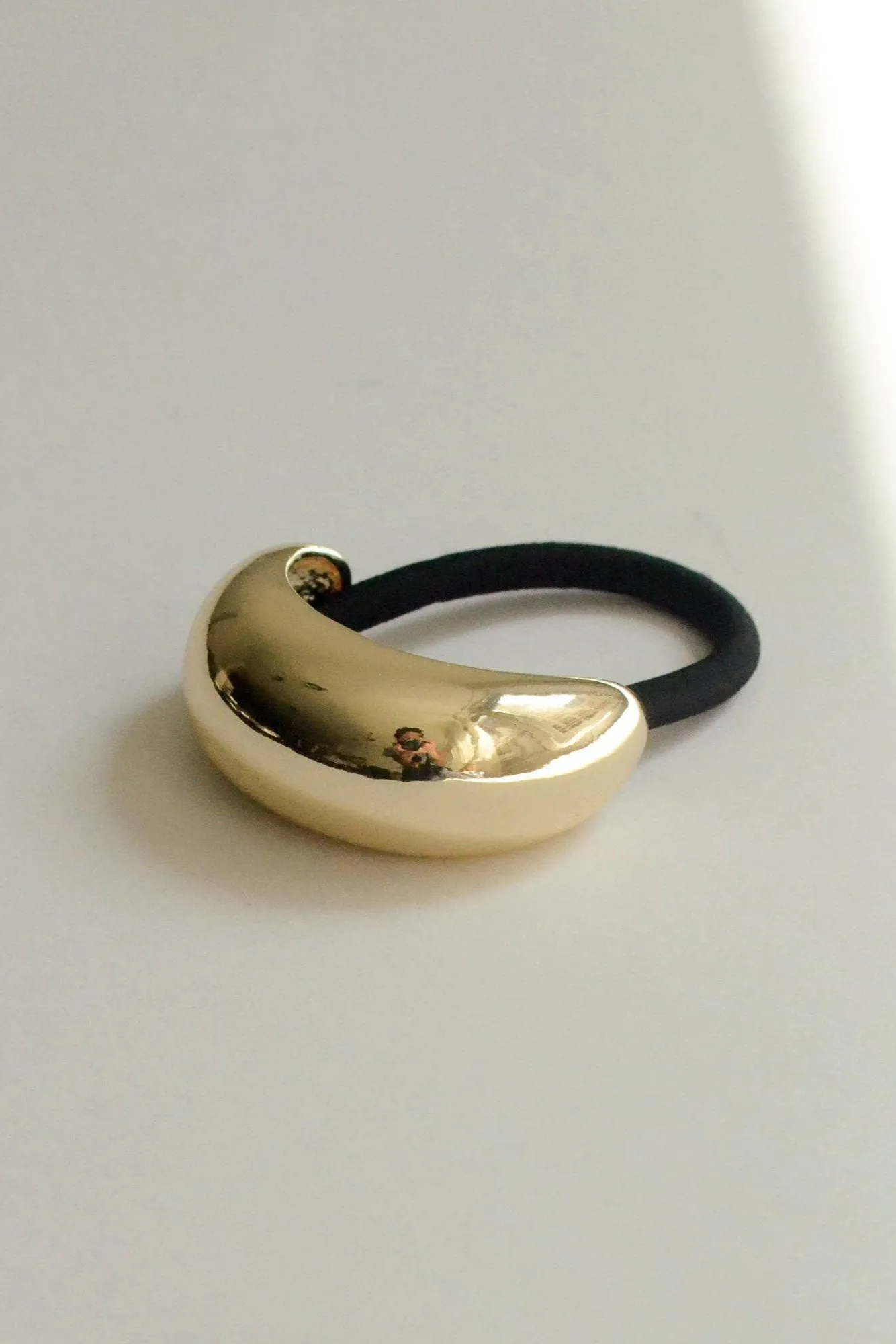 Narrow Crescent Metal Cuff Hair Tie | Gold sold by NOMIA