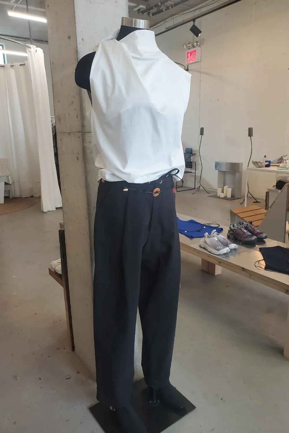 Drawcord Pleated Pant - Black sold by NOMIA product image thumbnail 2