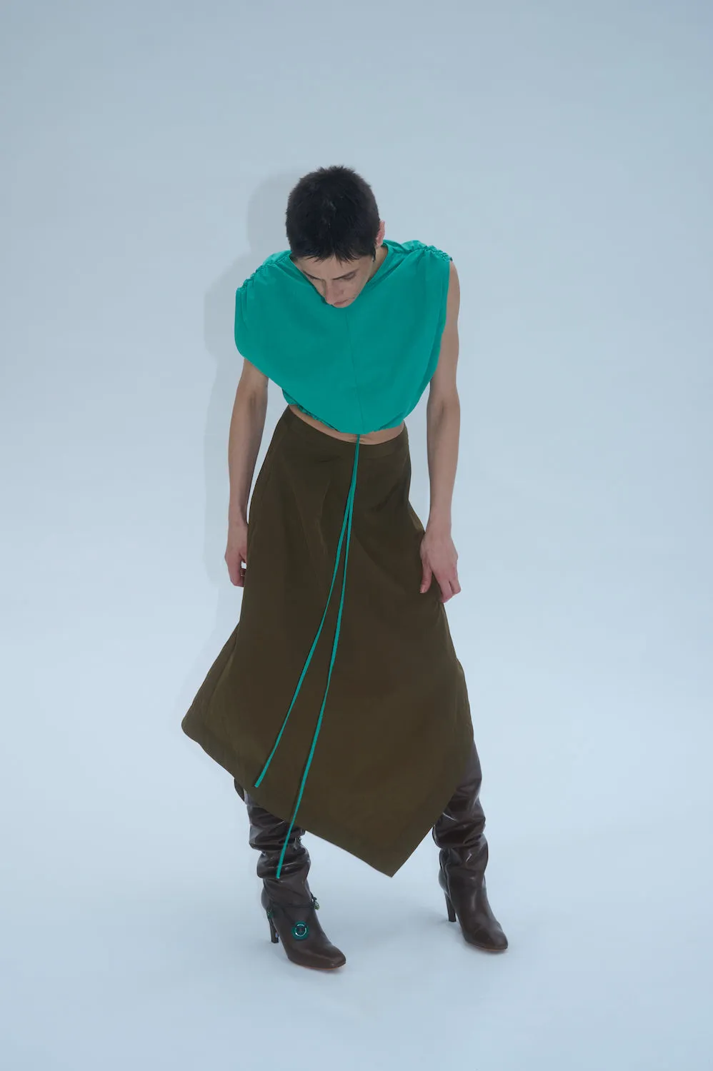 Wrap Tie Front Top - Aqua sold by NOMIA