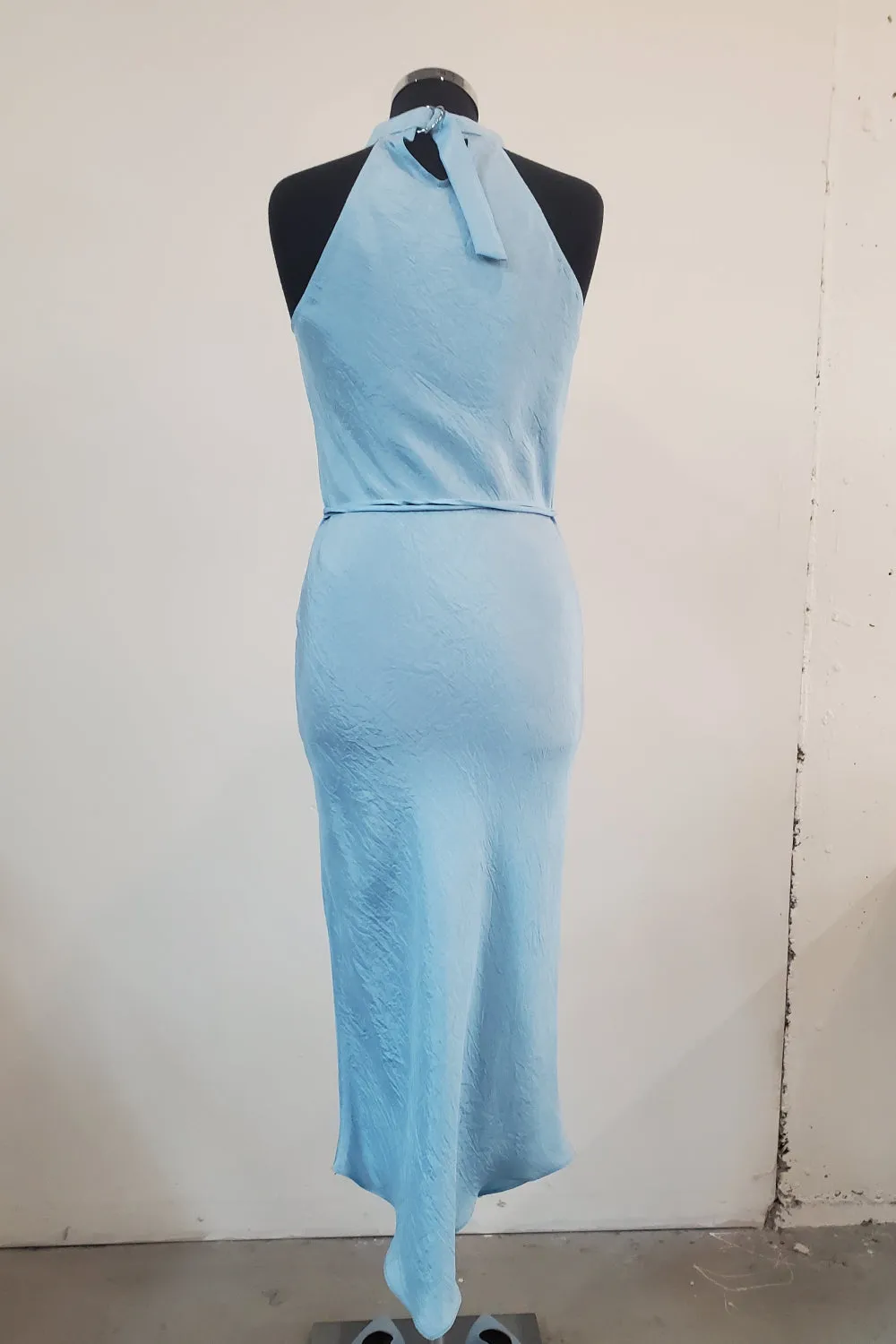 Cowl Bias Dress with Tie - Sky sold by NOMIA product image thumbnail 3