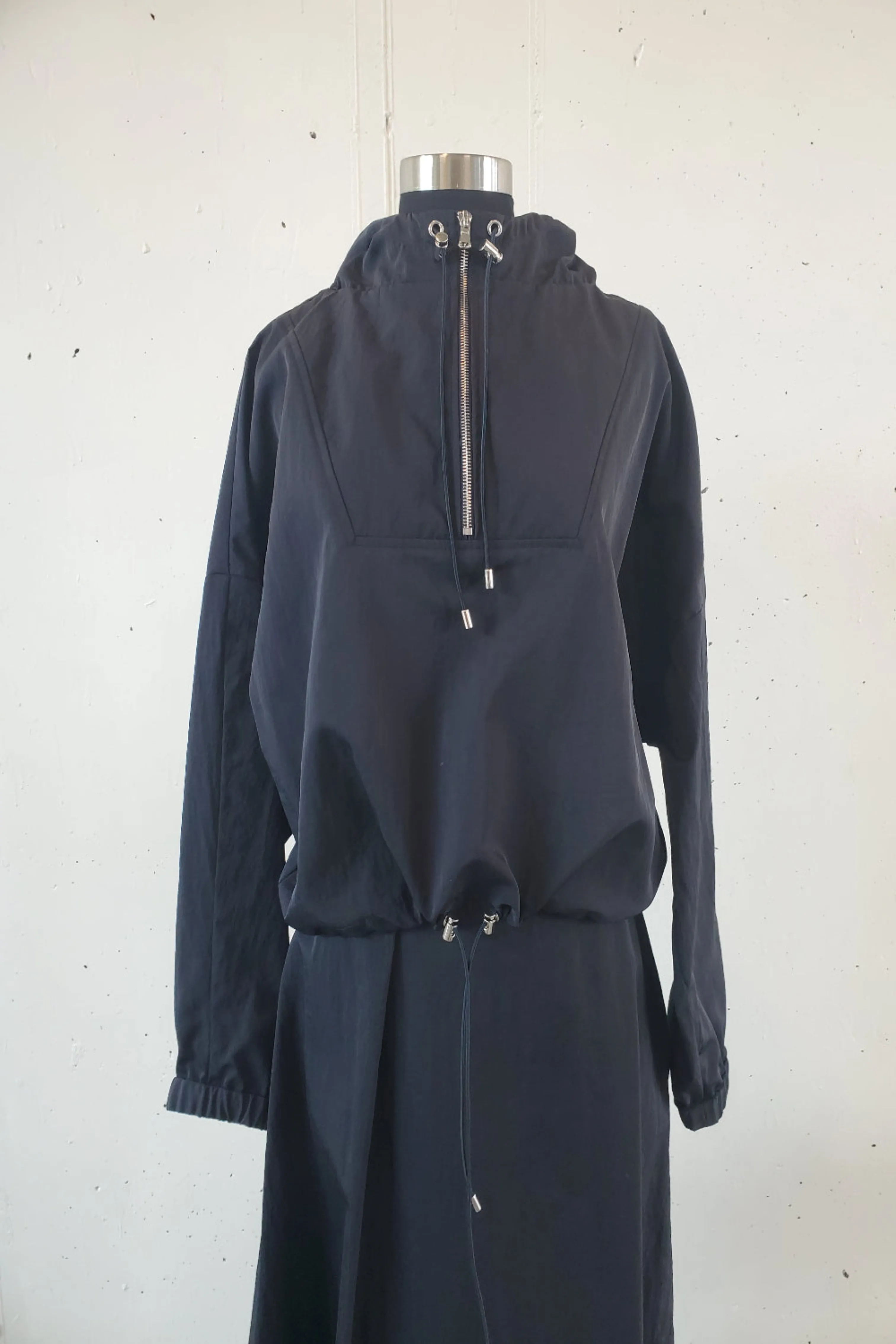 Zip Hooded Pullover - Midnight Nylon sold by NOMIA
