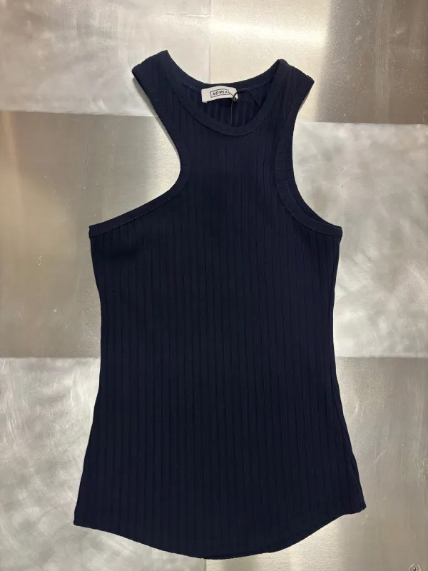 Asymmetric Racerback Tank - Midnight made by NOMIA