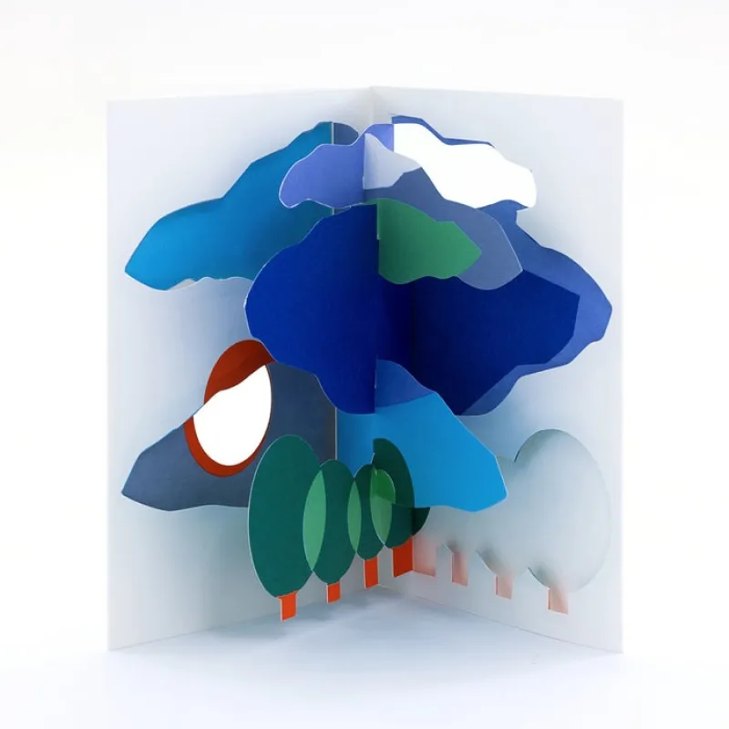 Gérard Lo Monaco Pop Up Card - Clouds and Trees made by NOMIA