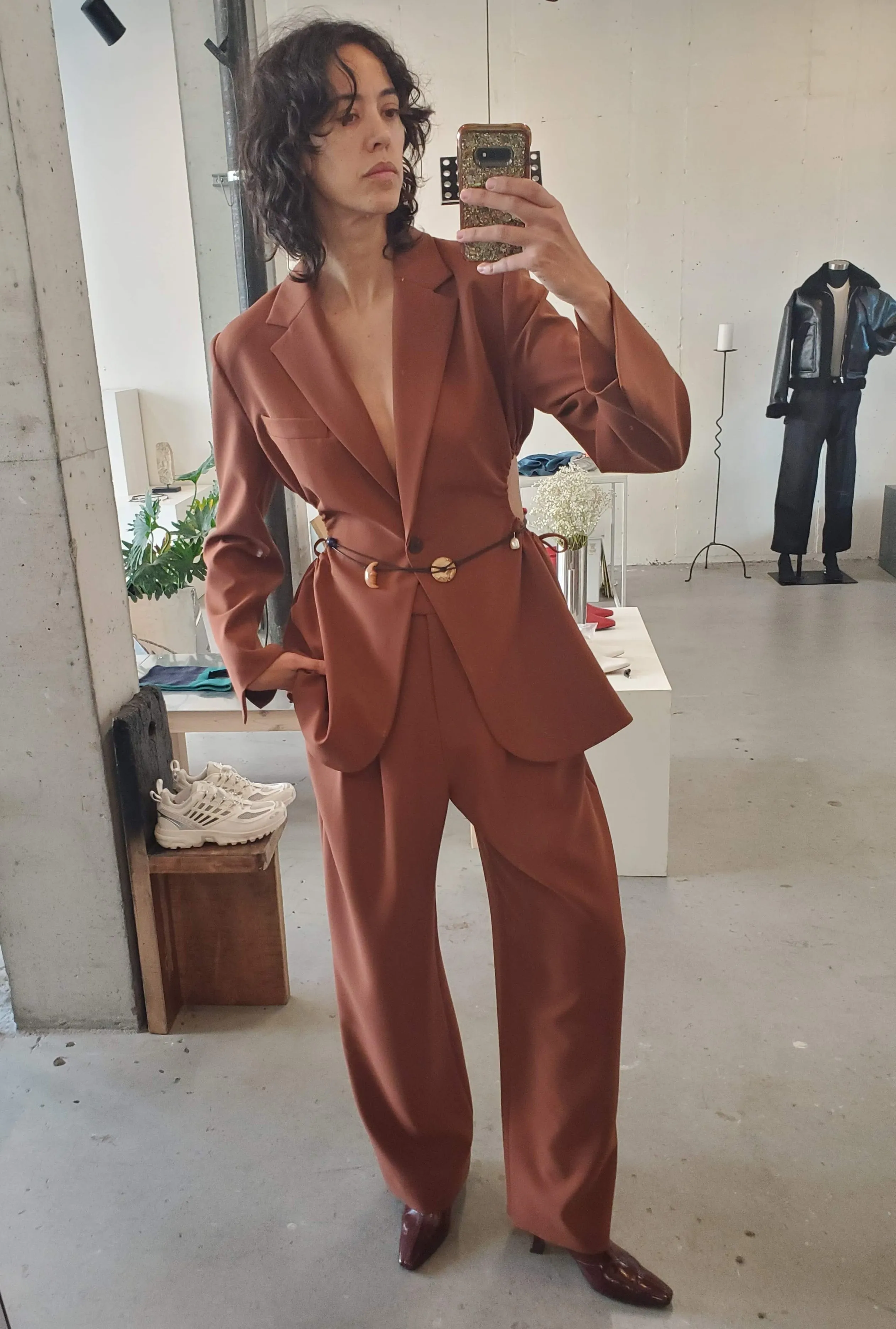 Pleated Trouser - Clay sold by NOMIA product image thumbnail 2