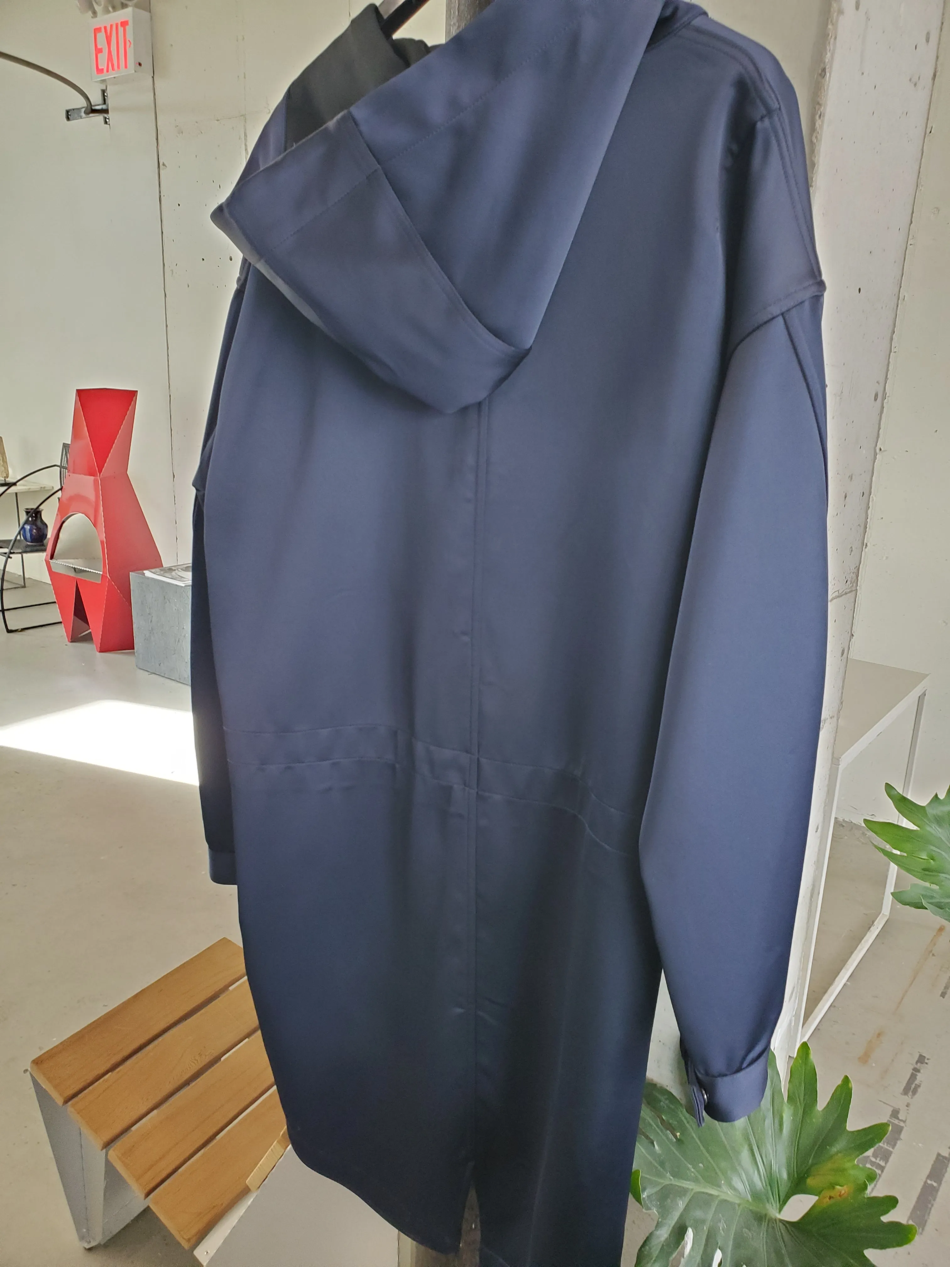 Bonded Satin Fishtail Parka - Midnight sold by NOMIA product image thumbnail 2