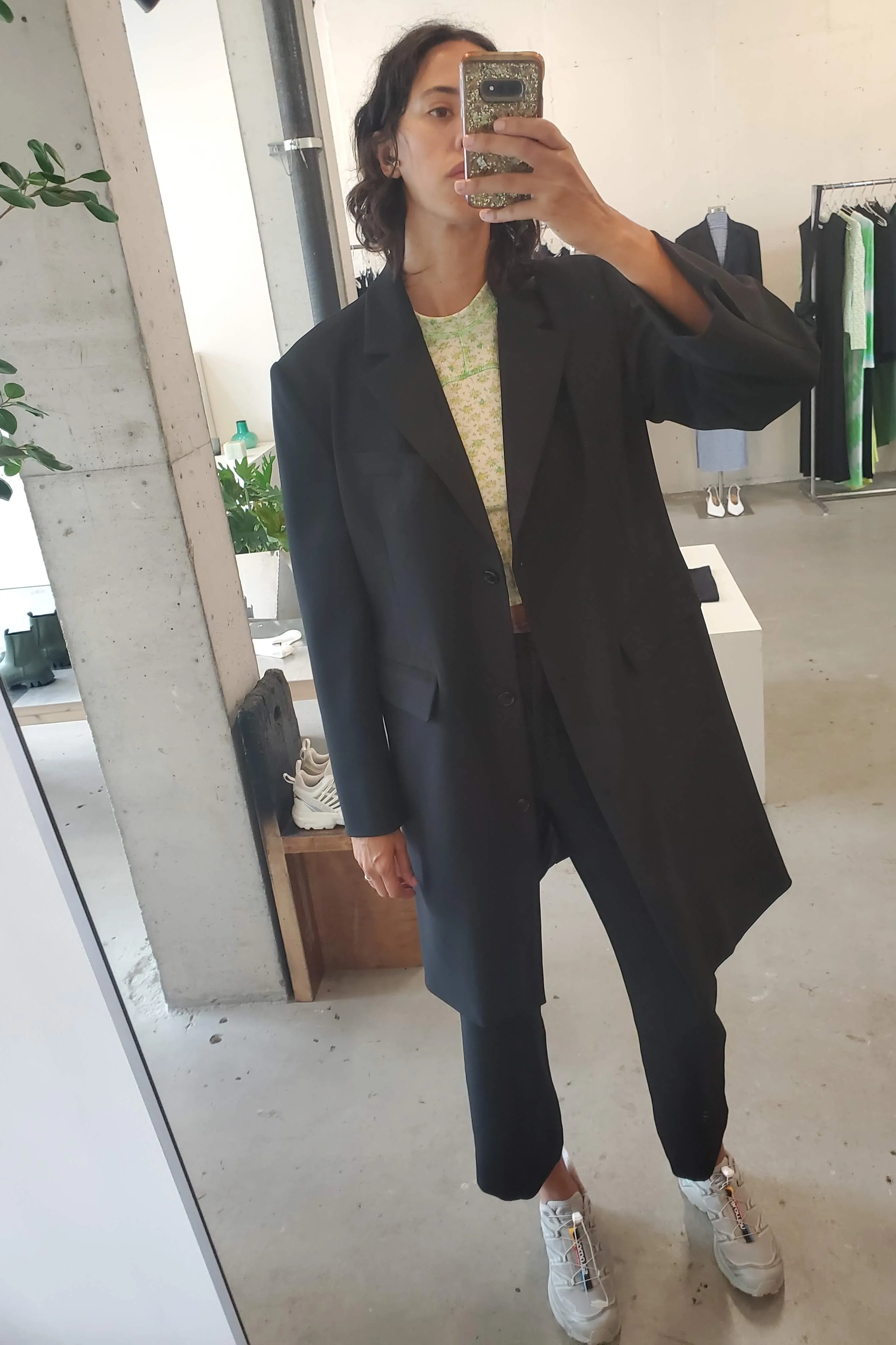 Oversize Long Blazer - Black sold by NOMIA