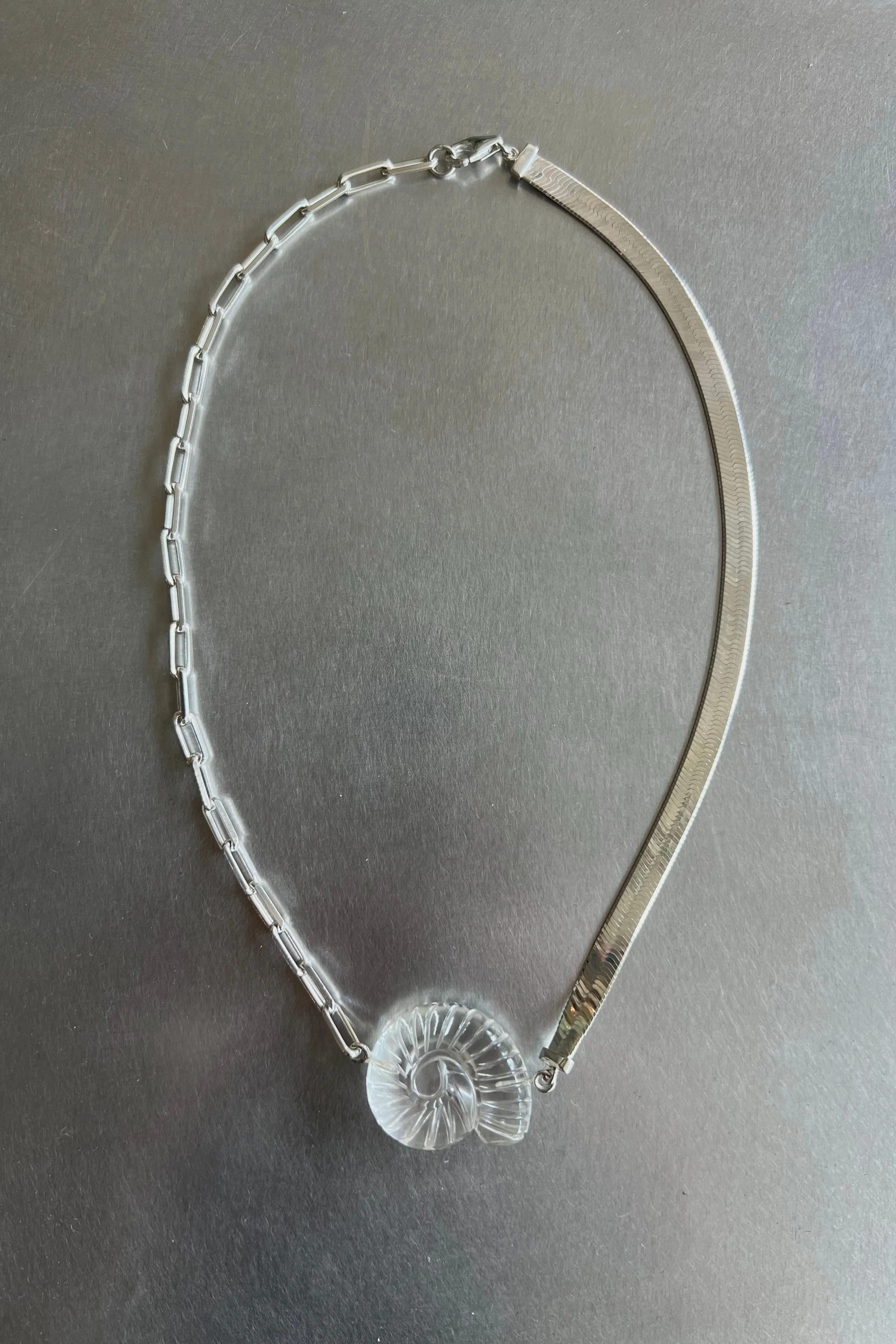 Crystal Shell Necklace sold by NOMIA