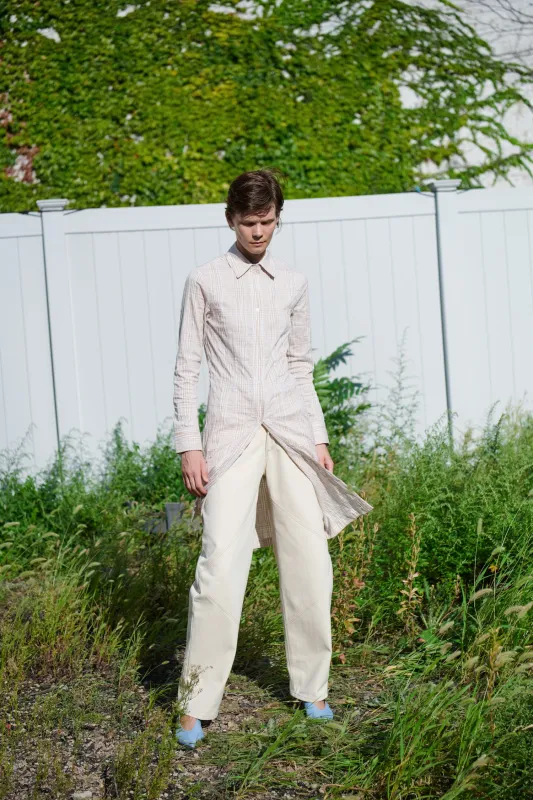 Fitted Shirtdress - Wheat Plaid made by NOMIA