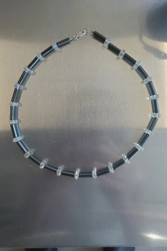 Hematite and Quartz Choker made by NOMIA