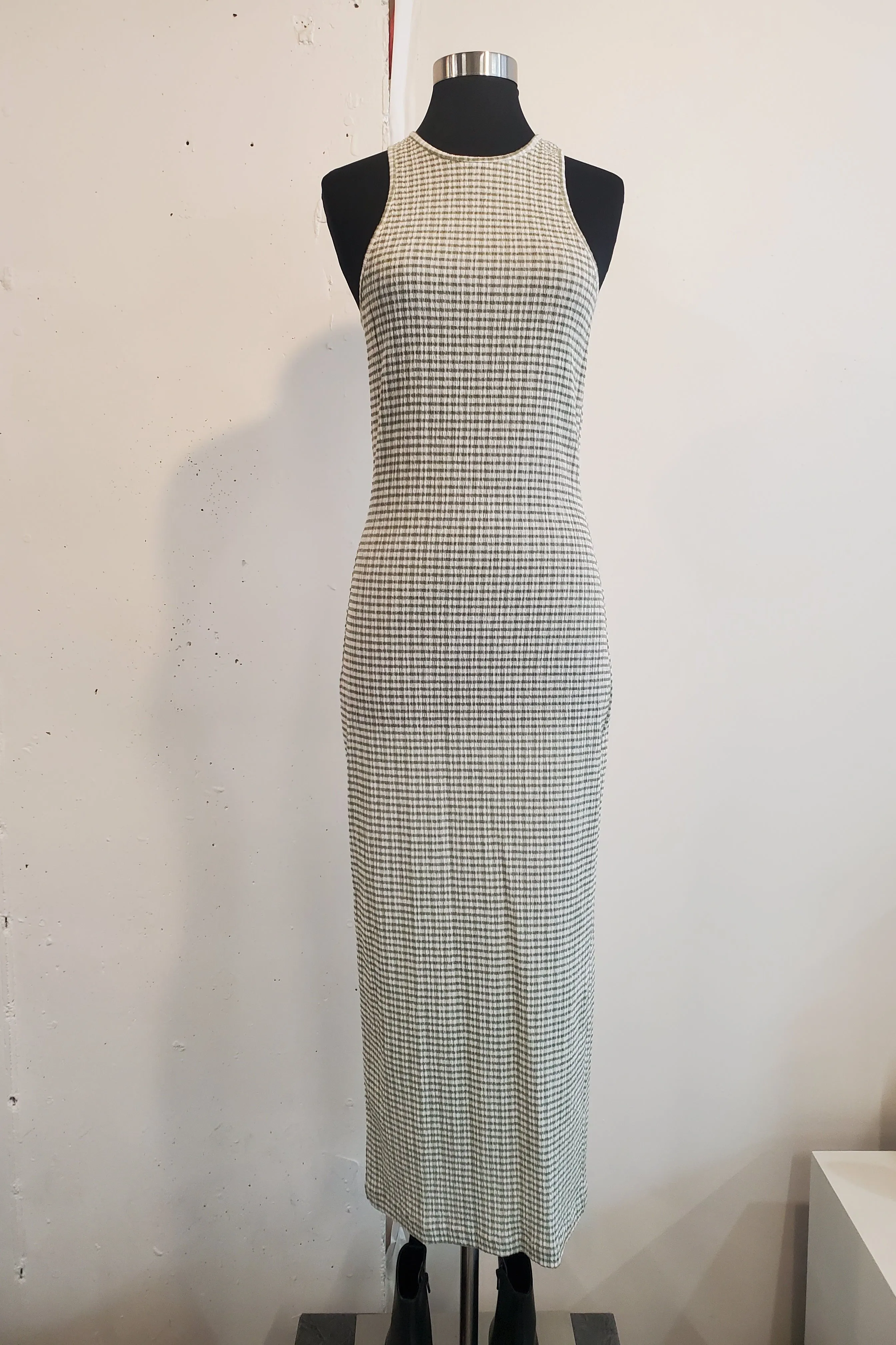 Racerback Maxi Dress - Mint / White Gingham sold by NOMIA