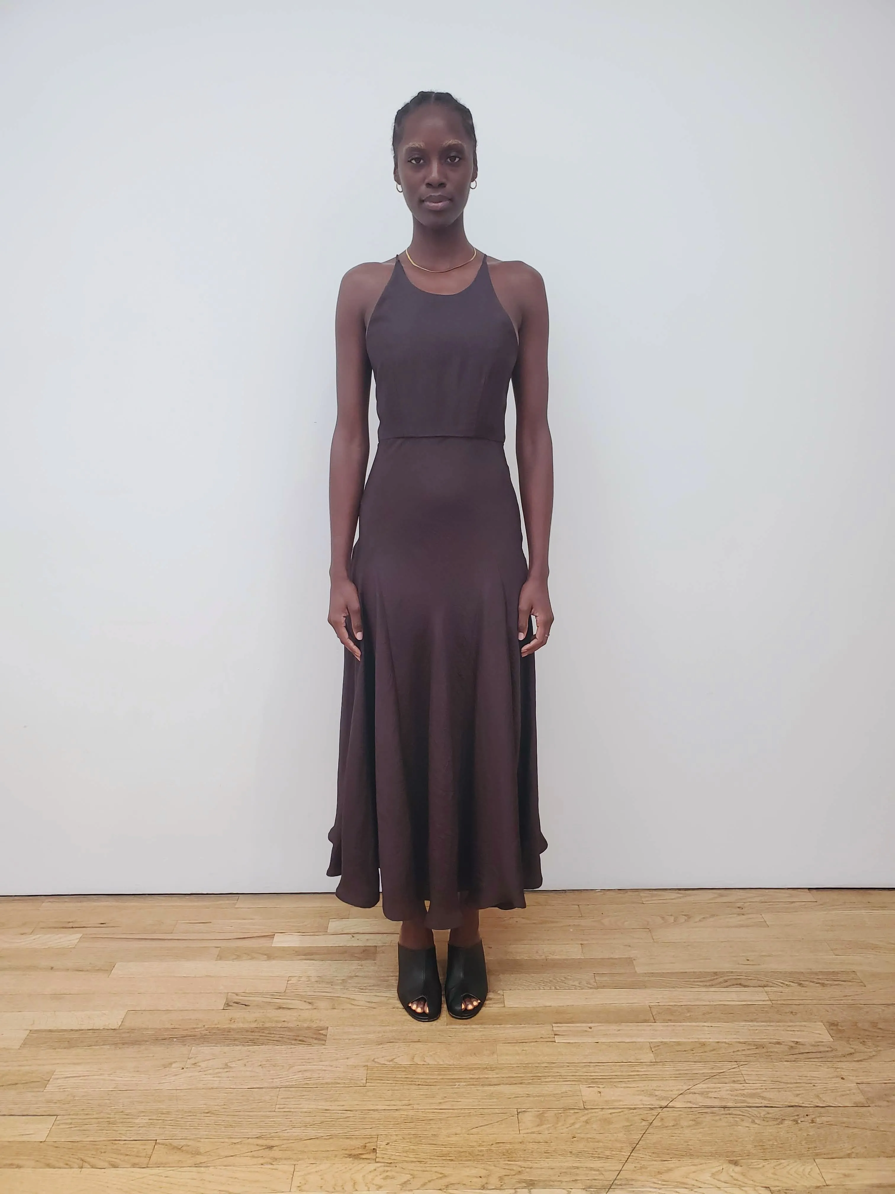 Crossback Maxi Bias Dress - Raisin sold by NOMIA product image thumbnail 3