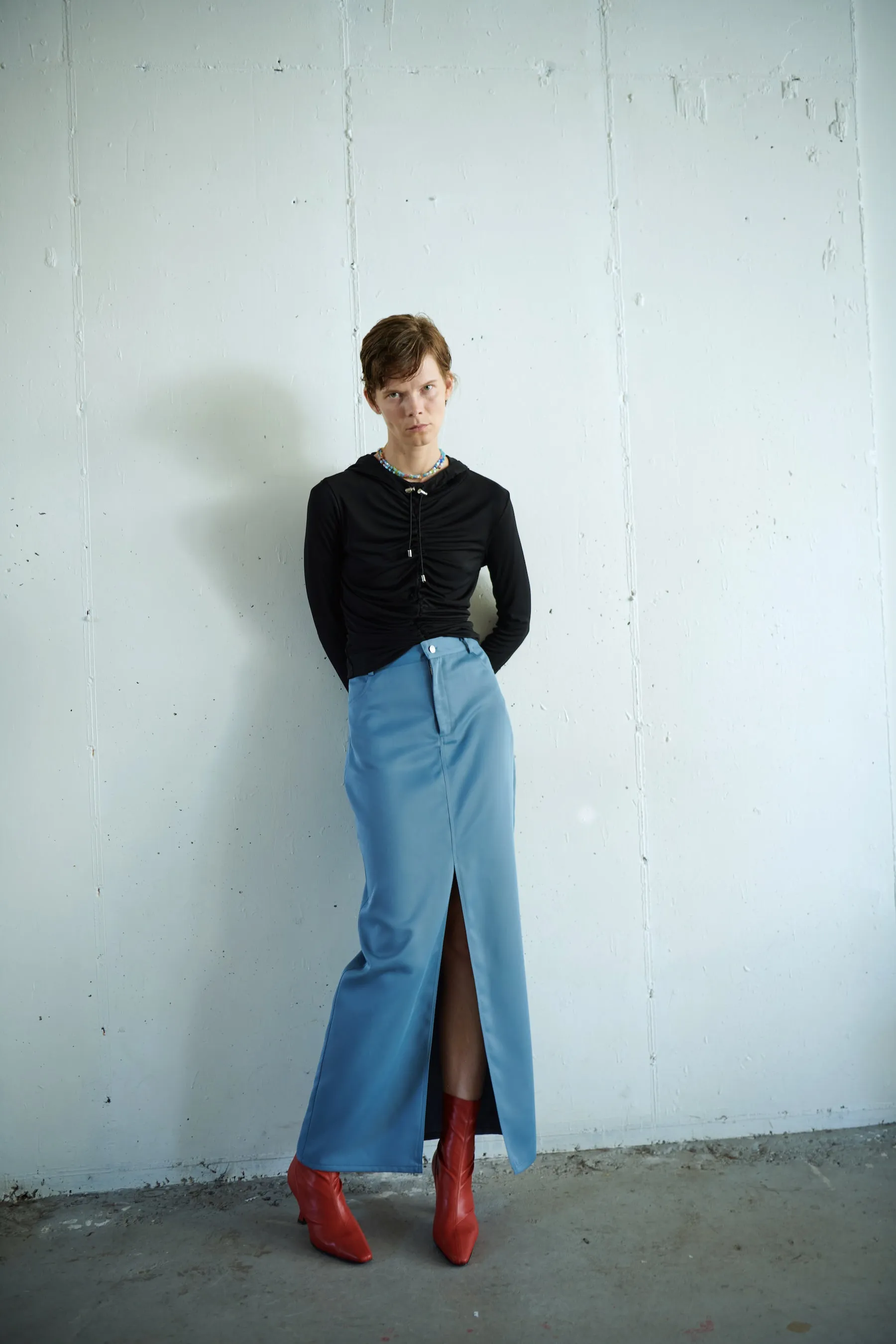 Hooded Gathered Top - Black sold by NOMIA product image thumbnail 2