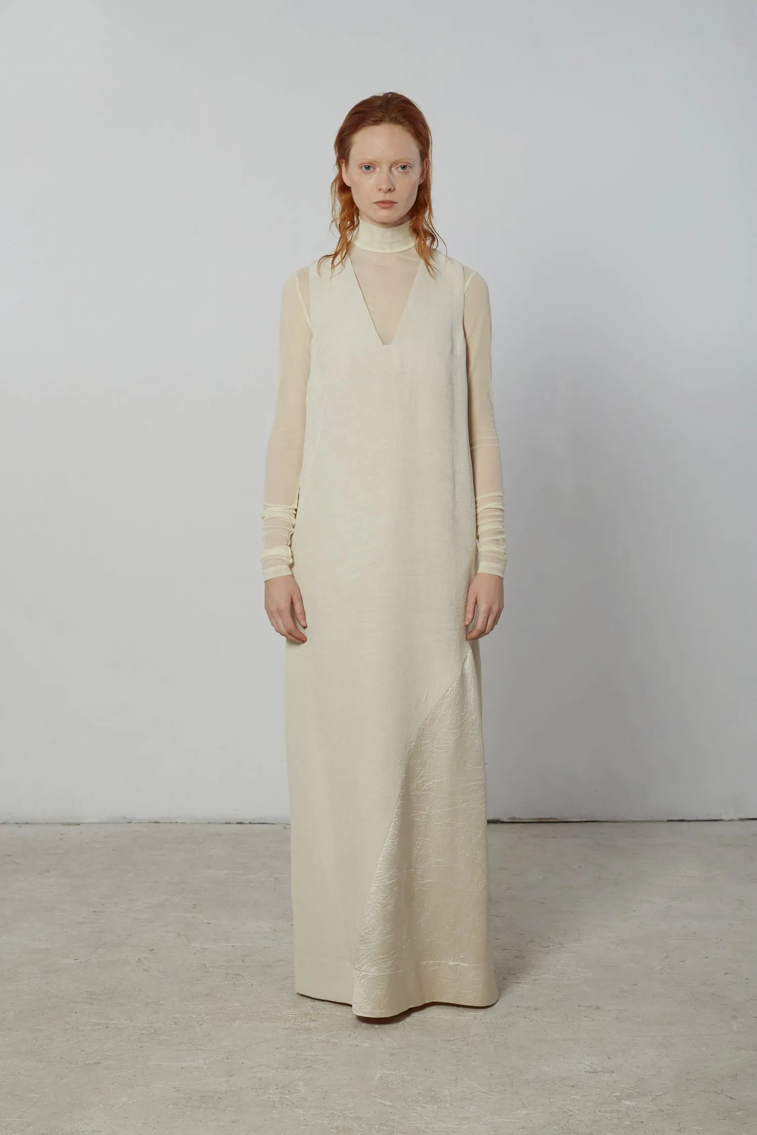 Mock Neck Mesh Turtleneck - Ivory sold by NOMIA product image thumbnail 3