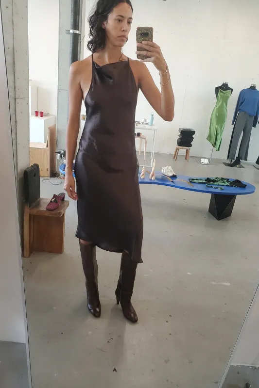 Crossback Bias Dress - Earth made by NOMIA