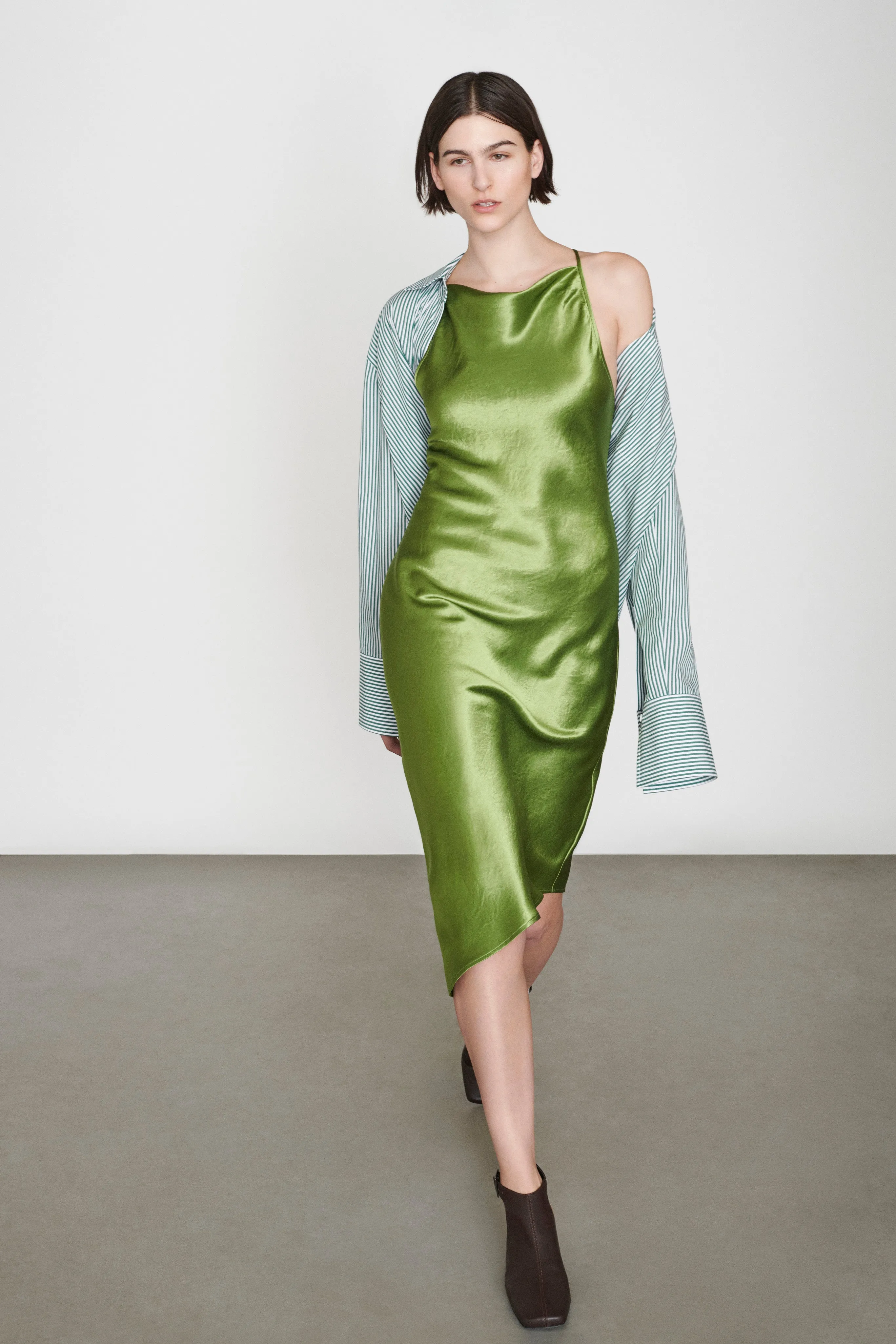 Crossback Bias Dress - Kiwi sold by NOMIA