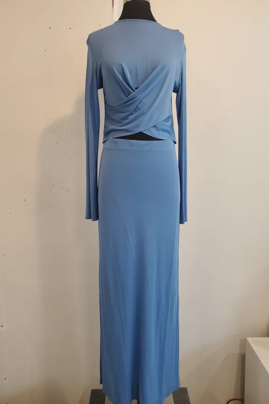 Draped Overlay Dress - Ocean made by NOMIA