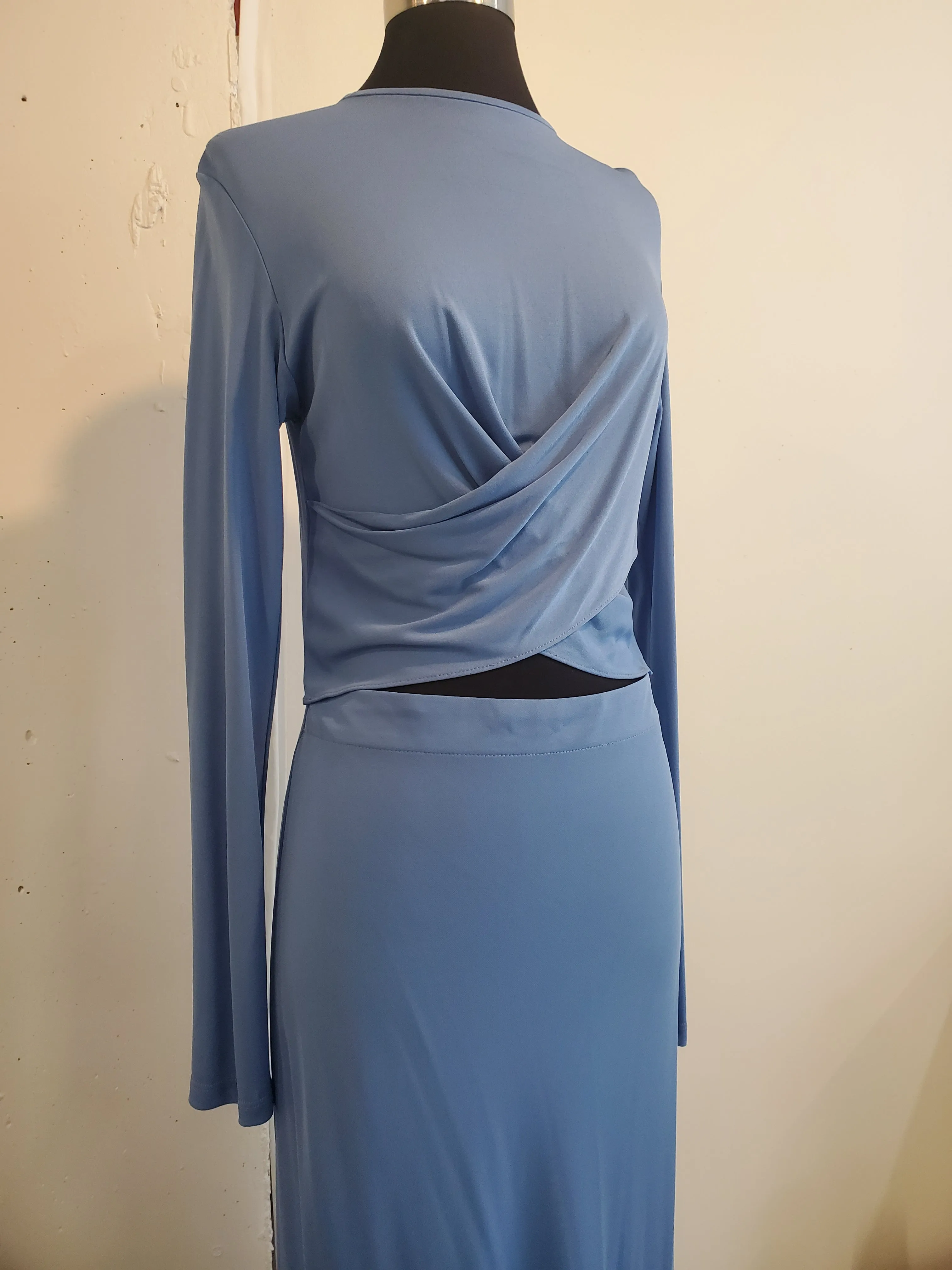 Draped Overlay Dress - Ocean sold by NOMIA product image thumbnail 2