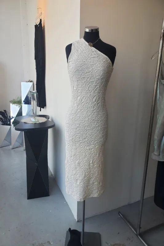 One Shoulder Dress - Ecru made by NOMIA