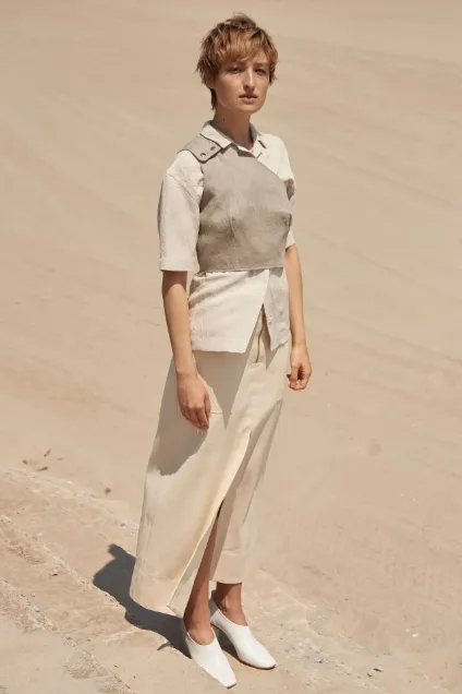 Slit Front Work Skirt - Black sold by NOMIA product image thumbnail 2