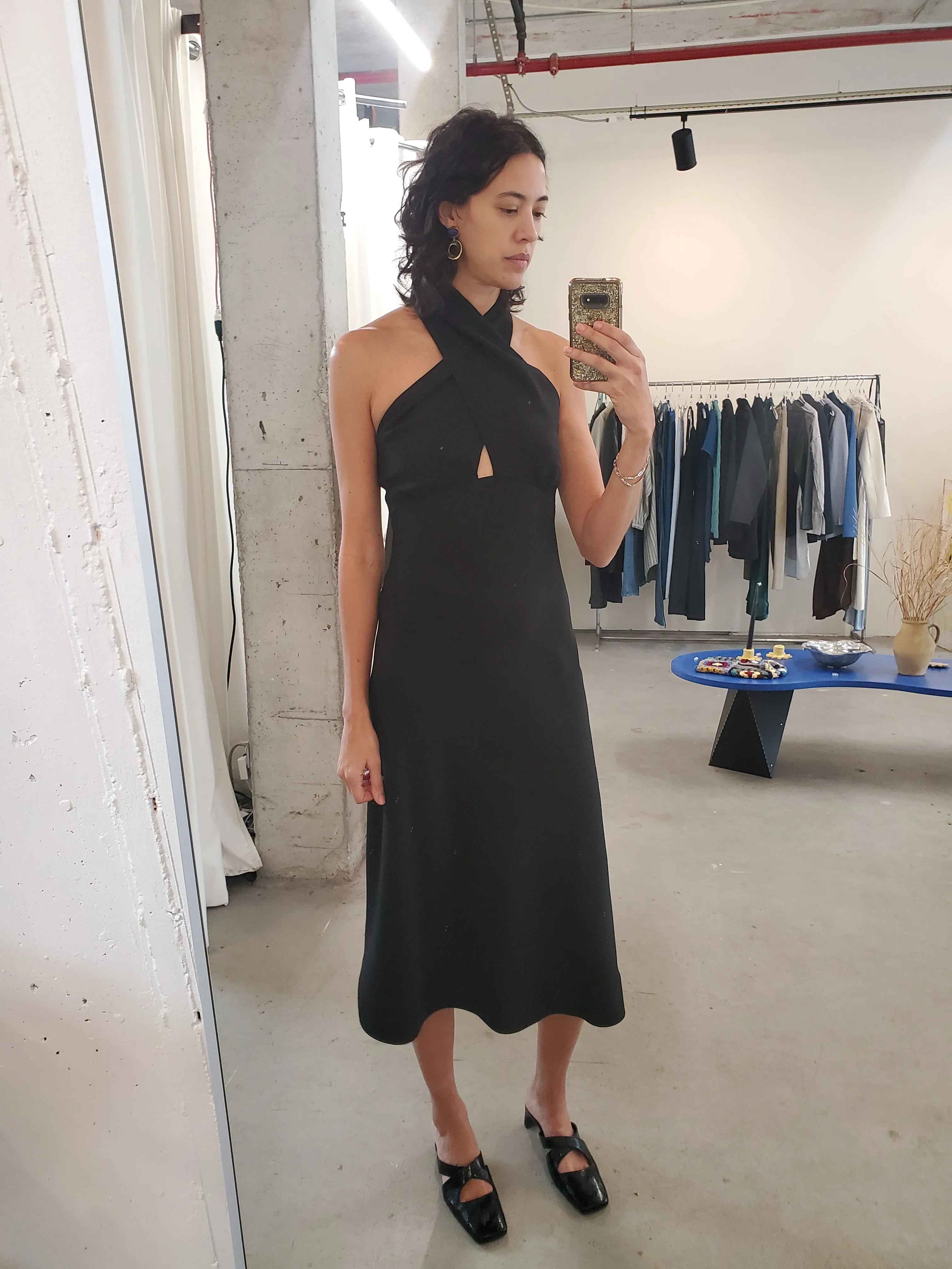 Cross Front Bias Dress - Black sold by NOMIA product image thumbnail 2