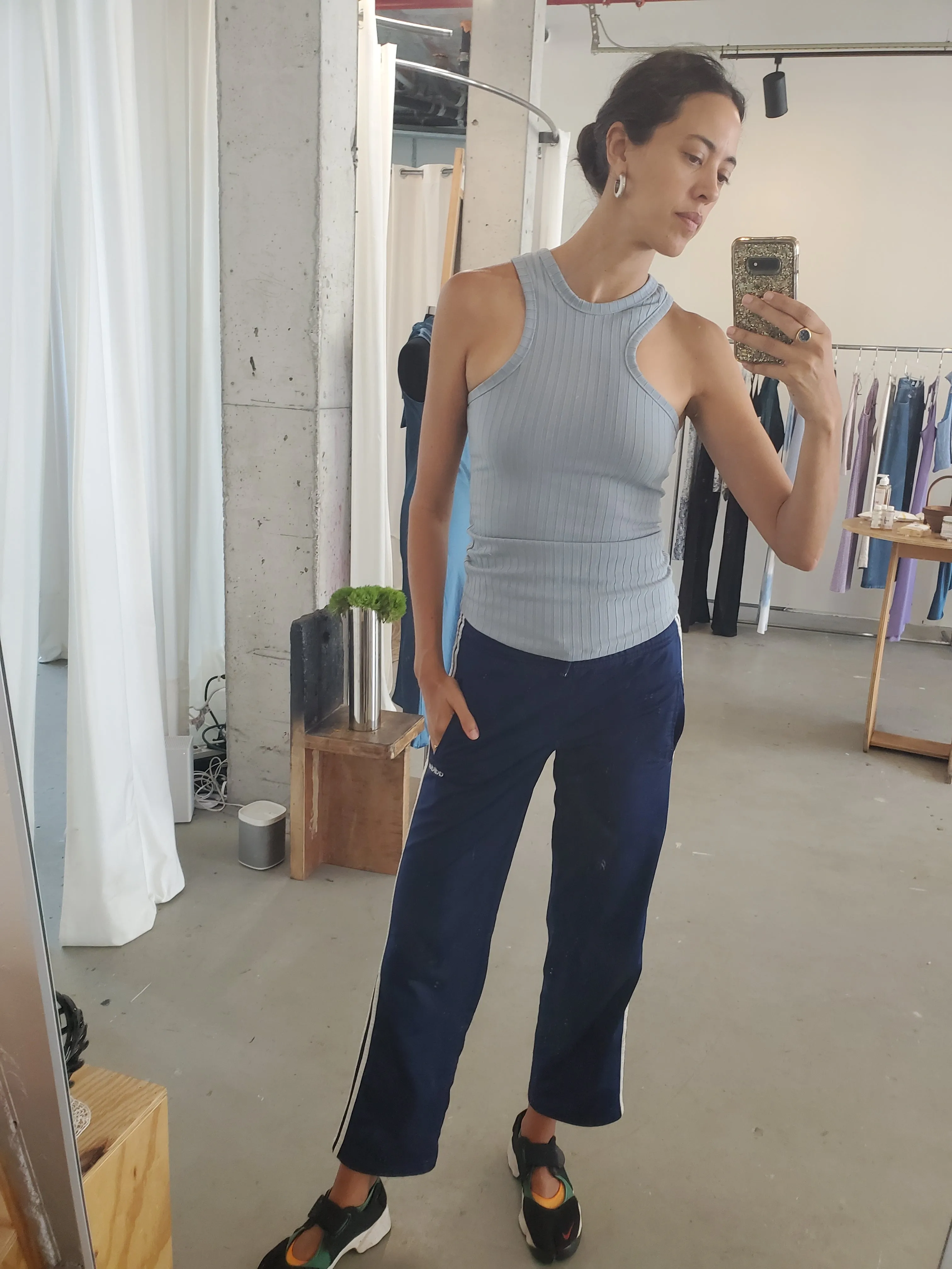 Asymmetric Racerback Tank - Sky sold by NOMIA product image thumbnail 3