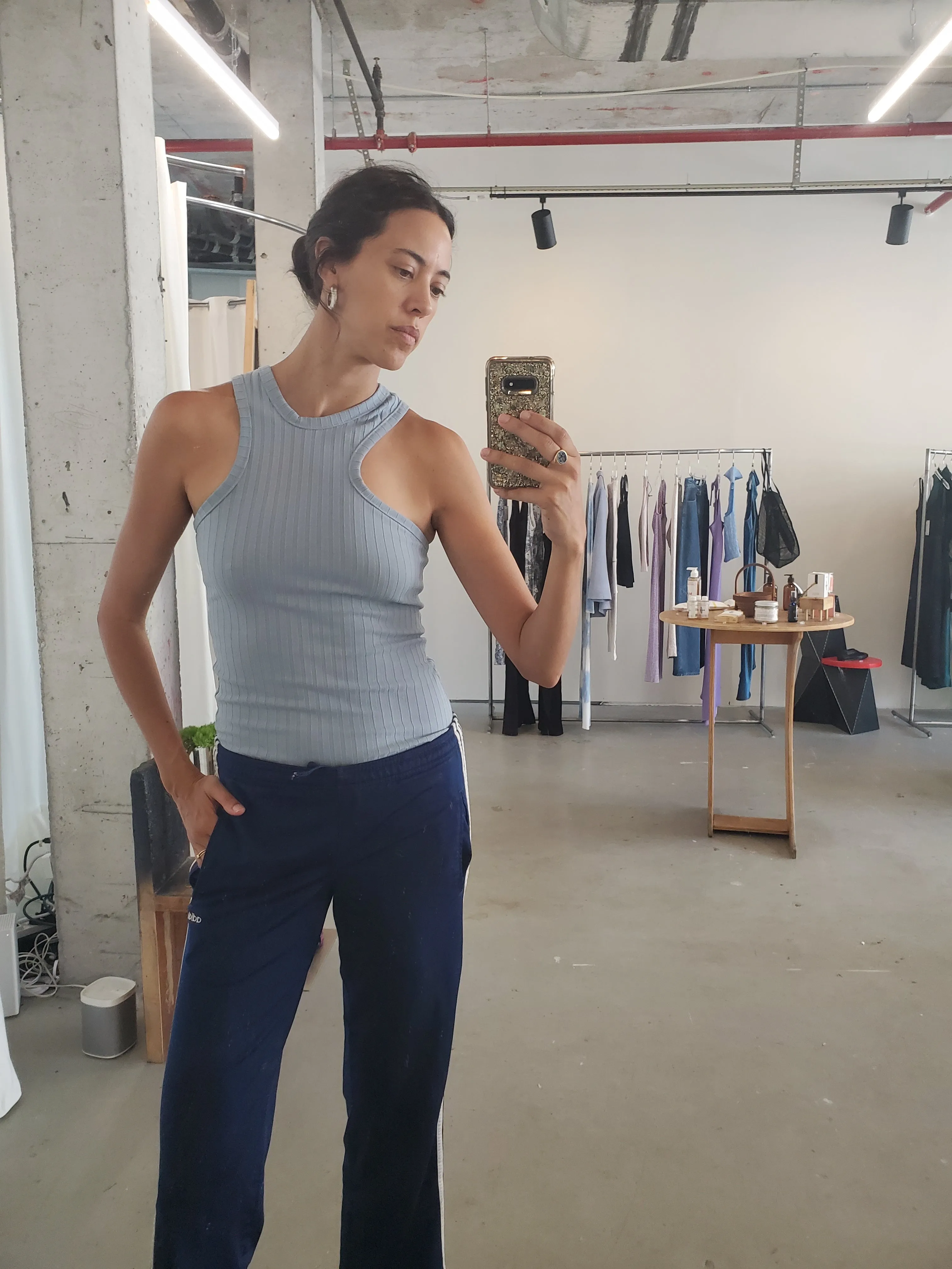 Asymmetric Racerback Tank - Sky sold by NOMIA product image thumbnail 2