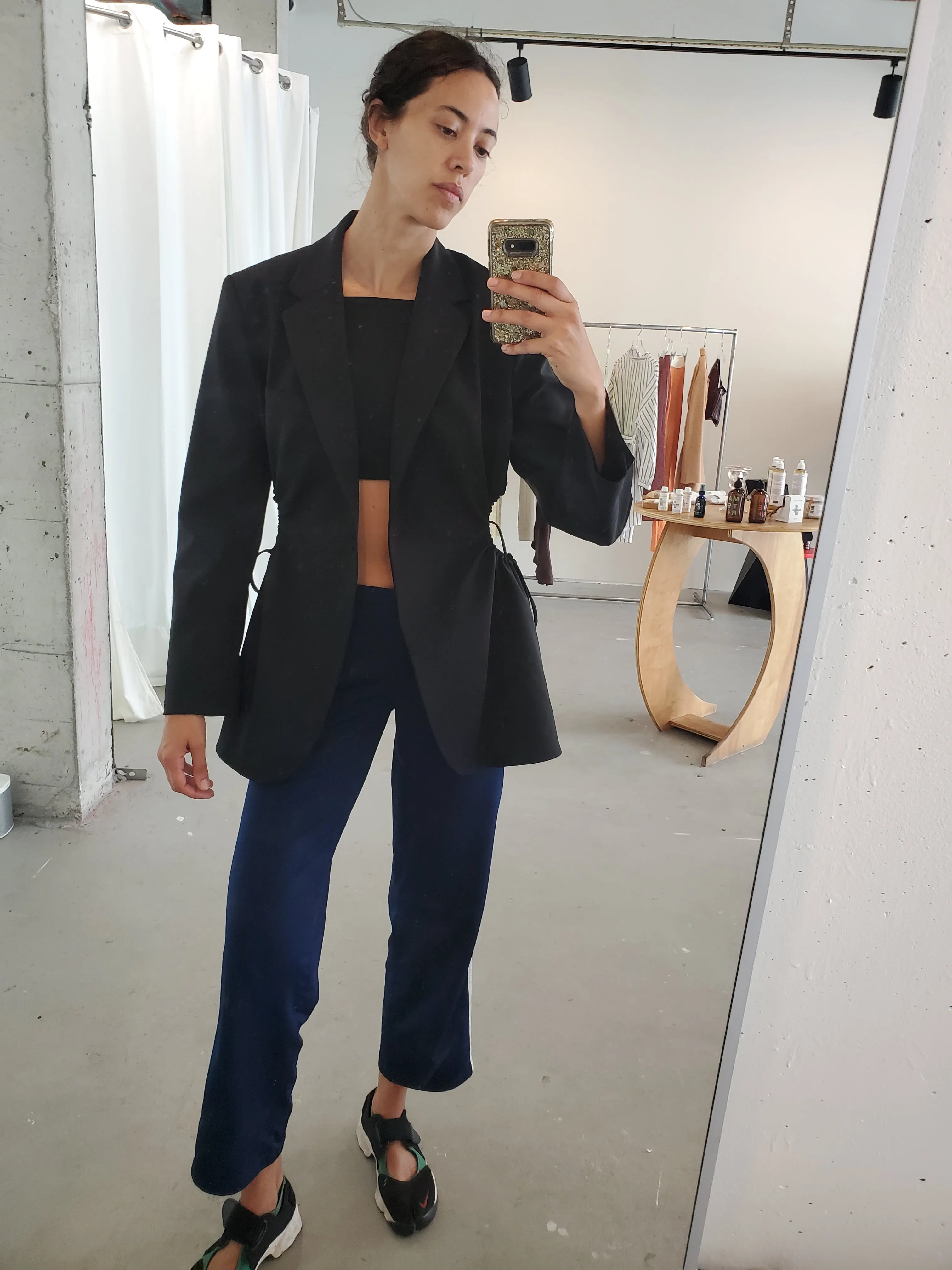 Cutout Drawcord Blazer - Black sold by NOMIA product image thumbnail 3