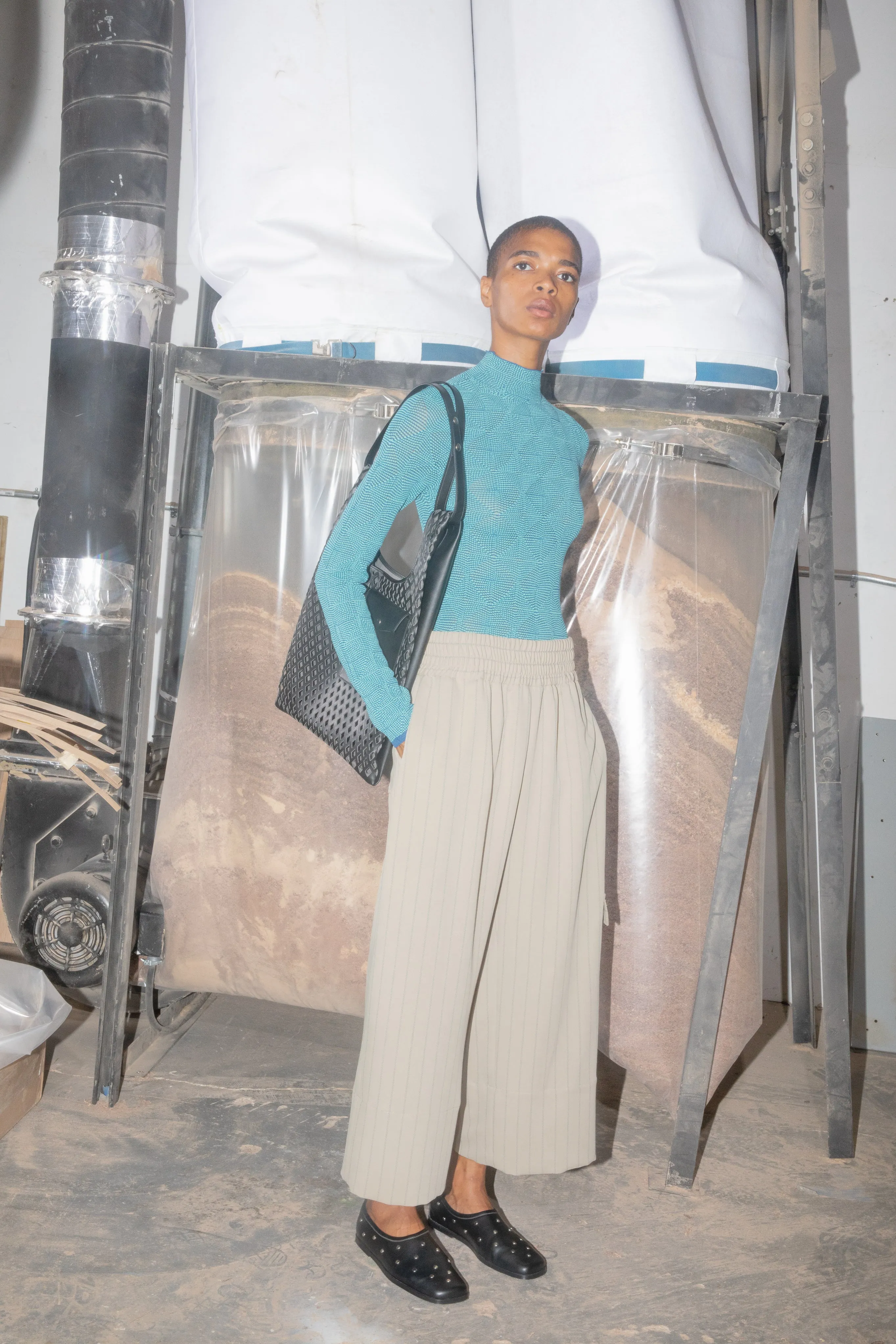 Optical Knit Sweater - Teal / Mint sold by NOMIA product image thumbnail 2