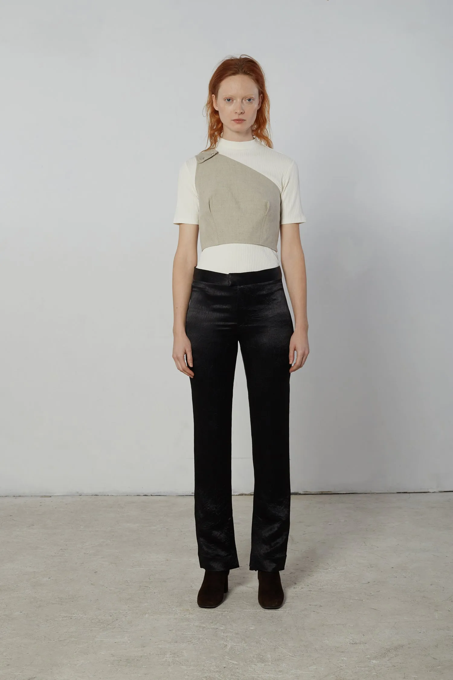 Slit Hem Pants - Black sold by NOMIA