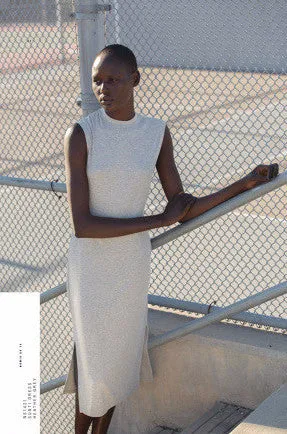 Midi Mockneck Dress - Heather Grey sold by NOMIA