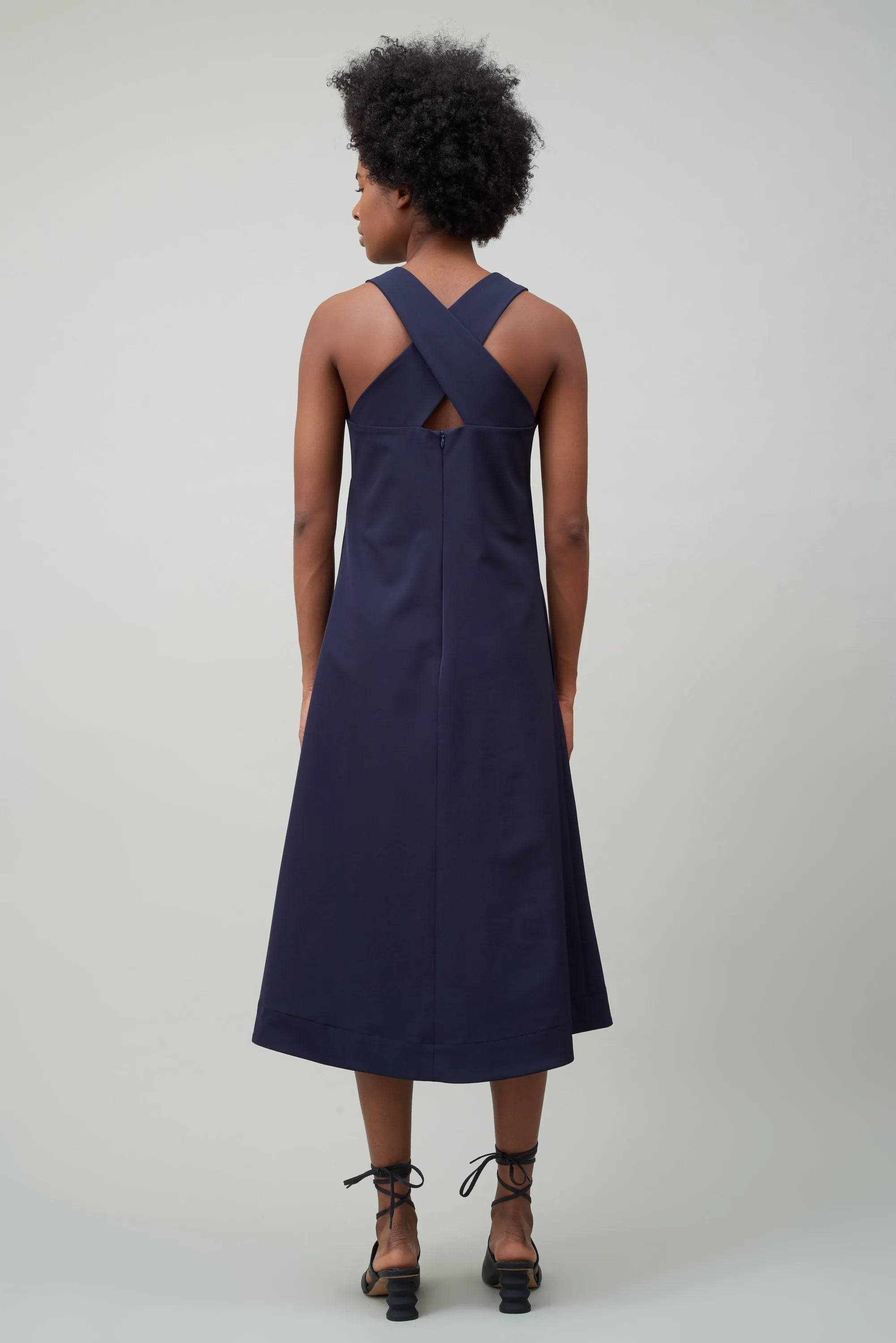 CROSSBACK INSERT DRESS - MIDNIGHT sold by NOMIA product image thumbnail 4