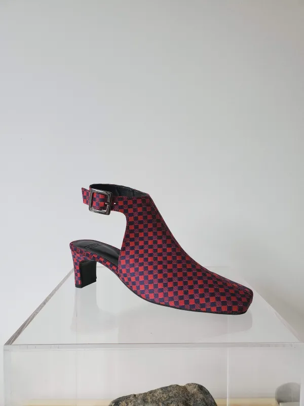 Rada Cutout Ankle Boot - Red / Navy made by NOMIA