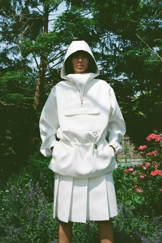 Pullover Anorak - Chalk Matte Satin made by NOMIA