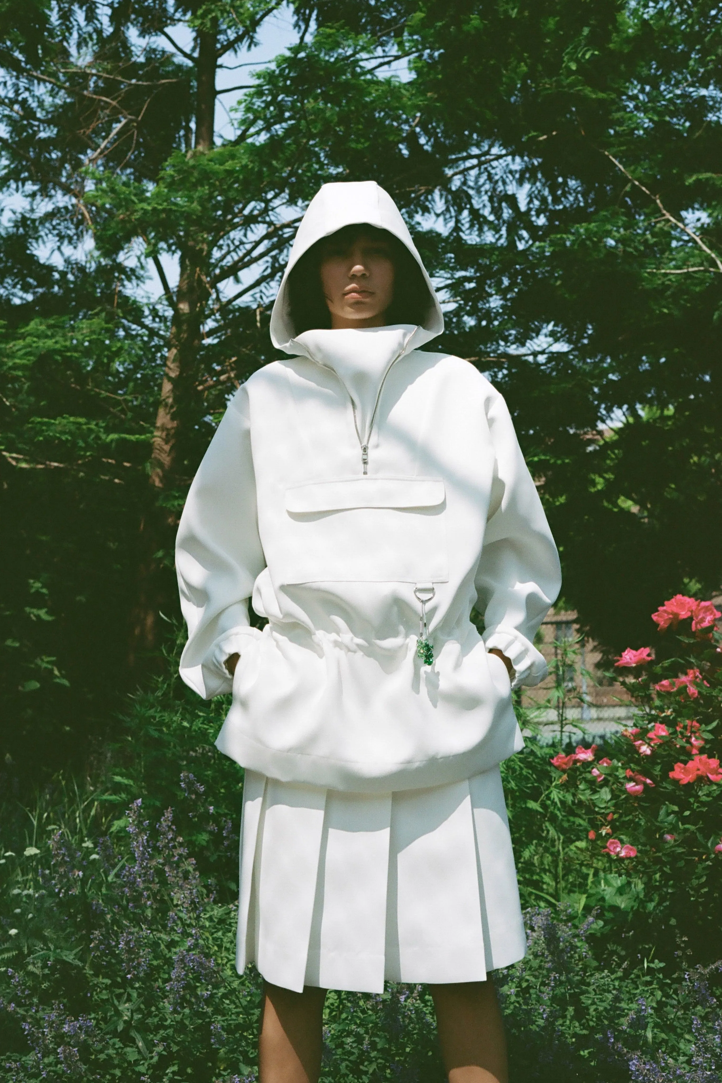 Pullover Anorak - Chalk Matte Satin sold by NOMIA