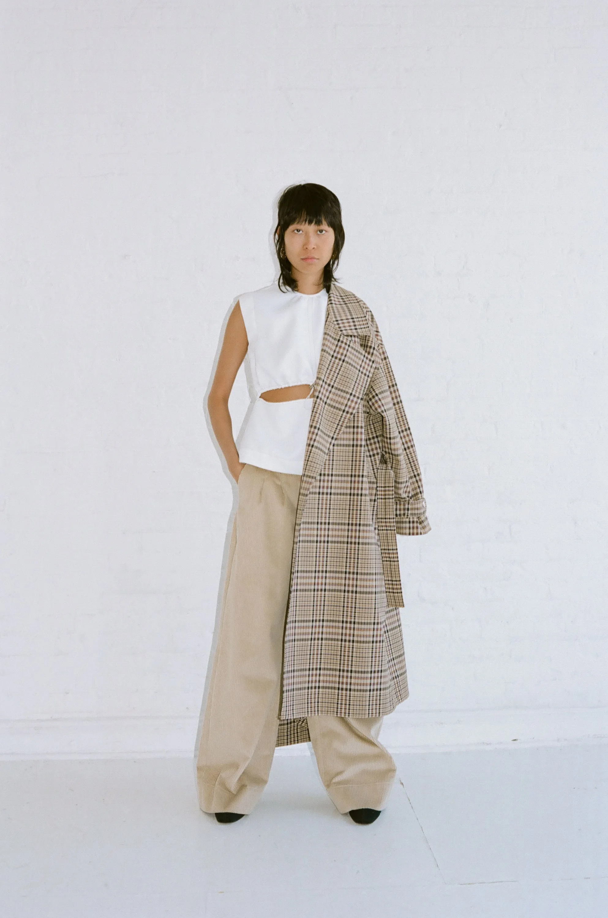 OVERSIZE TRENCH -PLAID MULTI sold by NOMIA product image thumbnail 2