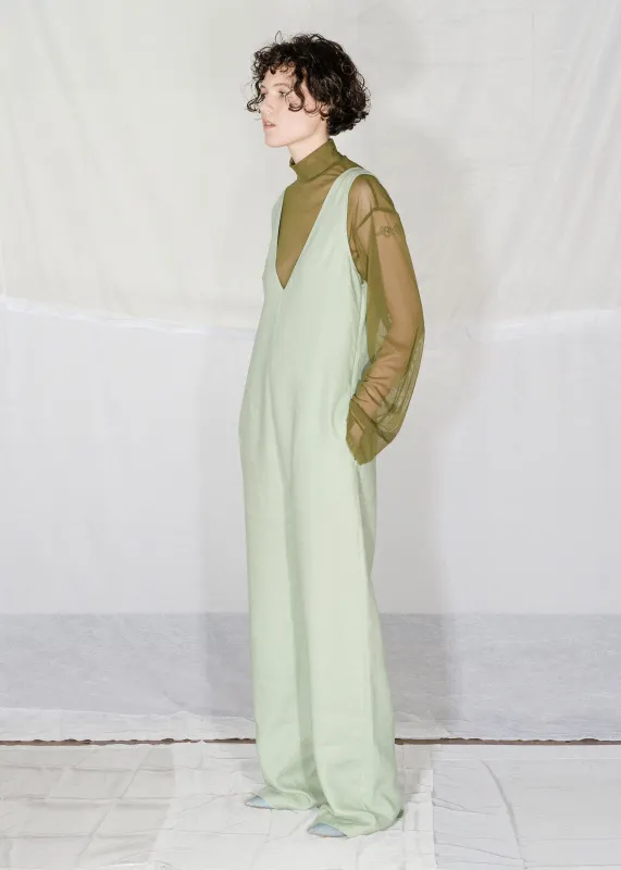 V-NECK JUMPSUIT - Pistachio made by NOMIA