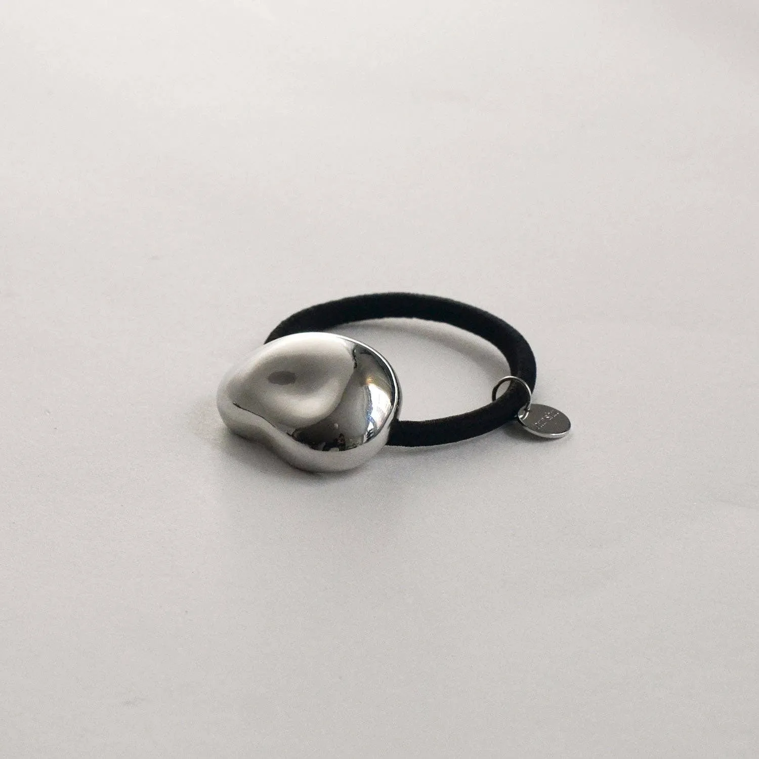 Pebble-Shaped Metal Cuff Hair Tie | Silver sold by NOMIA product image thumbnail 3