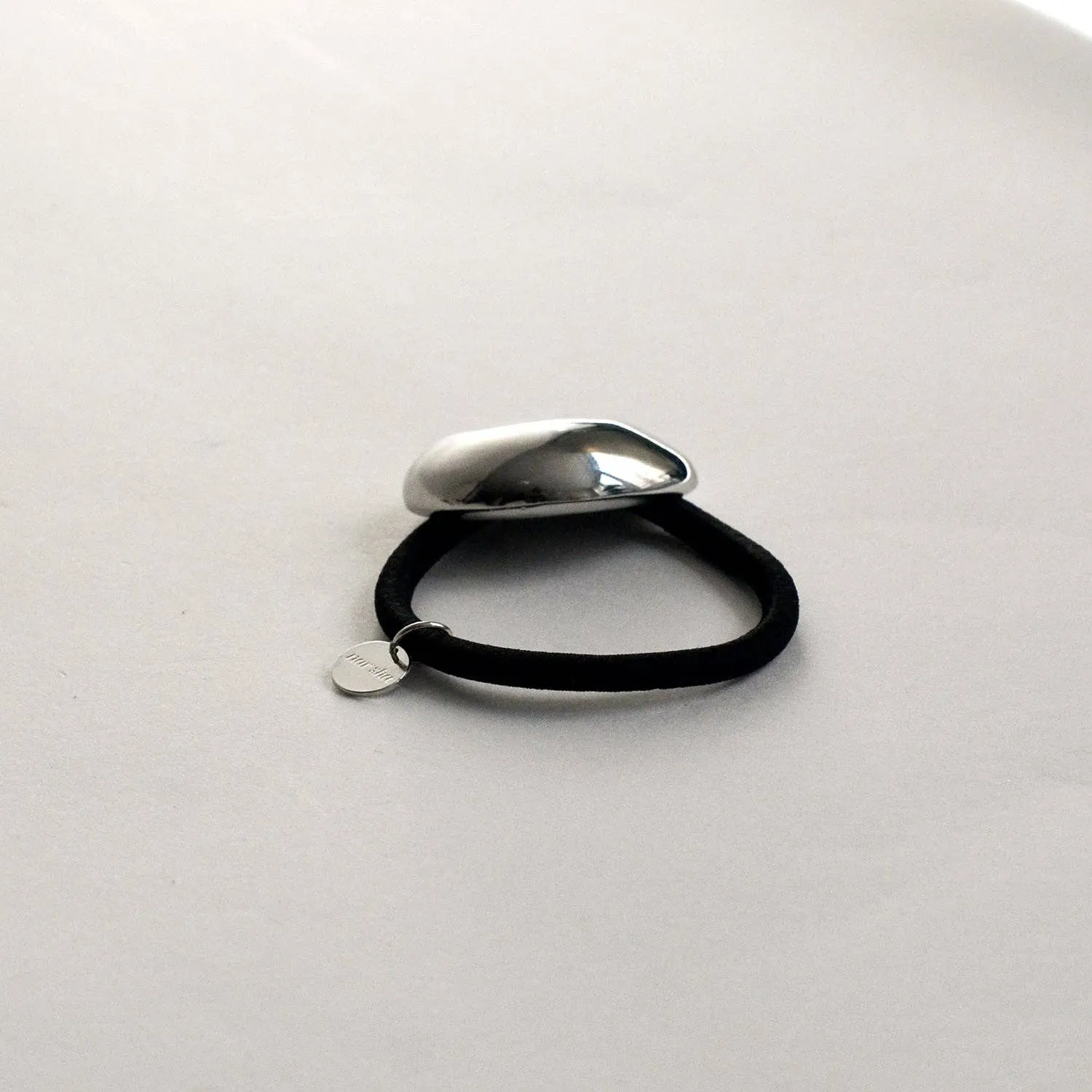Pebble-Shaped Metal Cuff Hair Tie | Silver sold by NOMIA product image thumbnail 4
