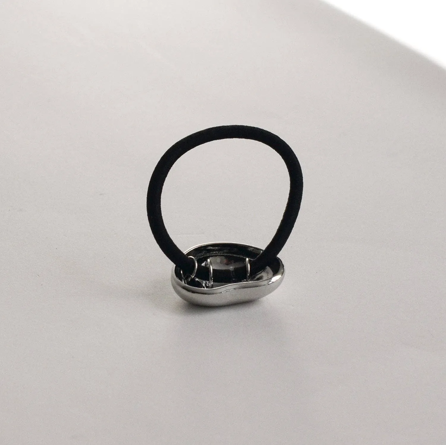 Pebble-Shaped Metal Cuff Hair Tie | Silver sold by NOMIA product image thumbnail 5