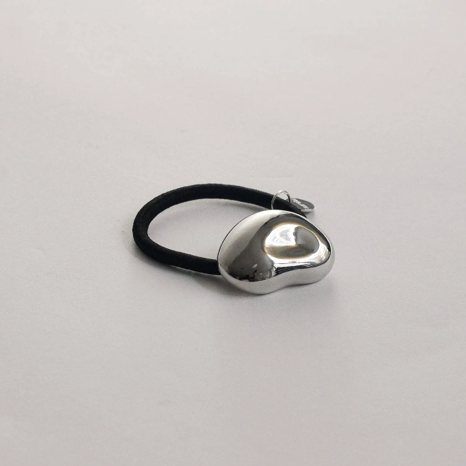 Pebble-Shaped Metal Cuff Hair Tie | Silver sold by NOMIA product image thumbnail 2