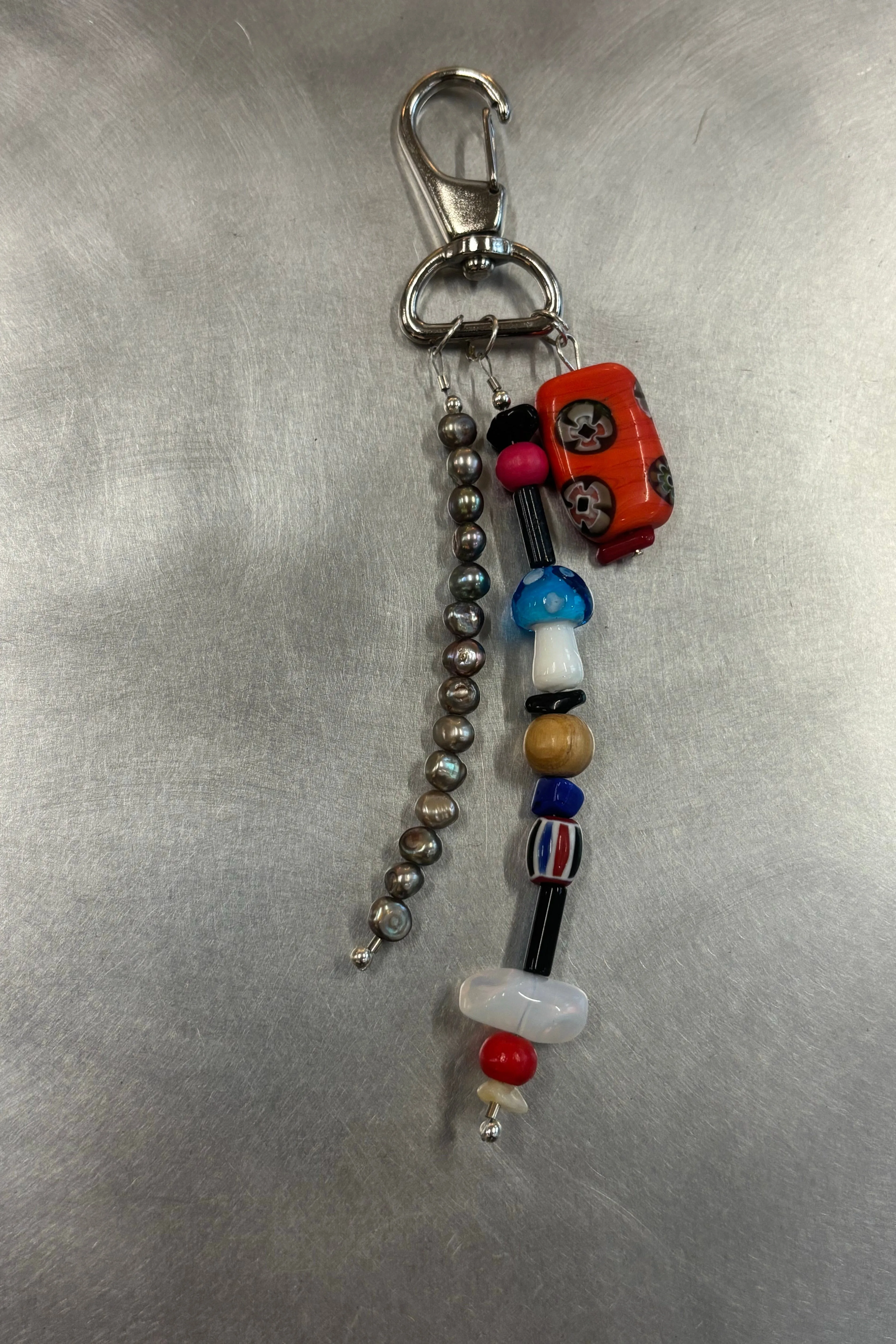 Confetti Keychain - Ceramic and Black Pearl sold by NOMIA