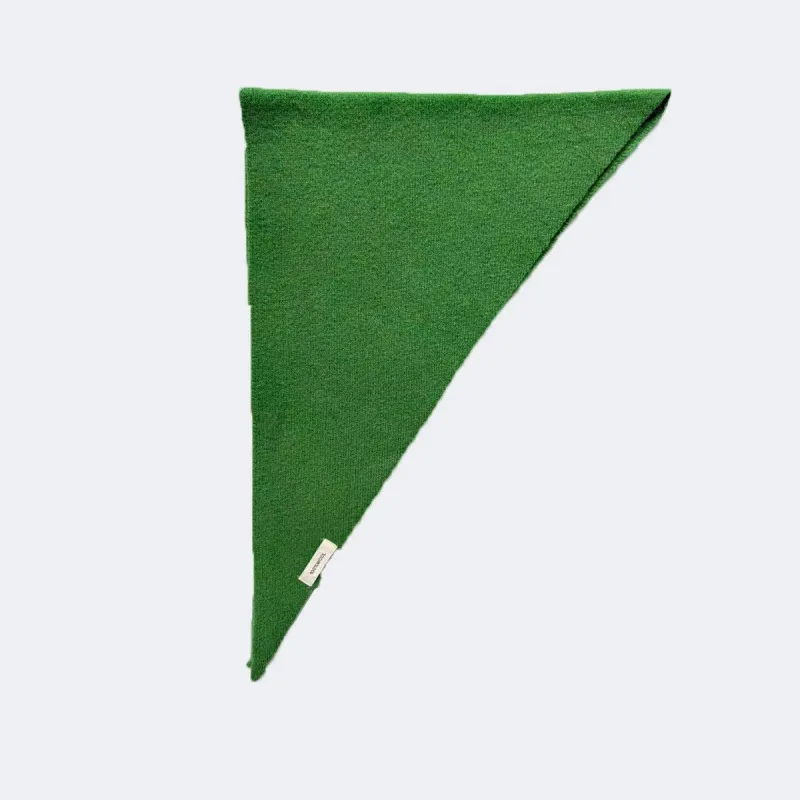 Wool Knitted Triangle Scarf made by NOMIA