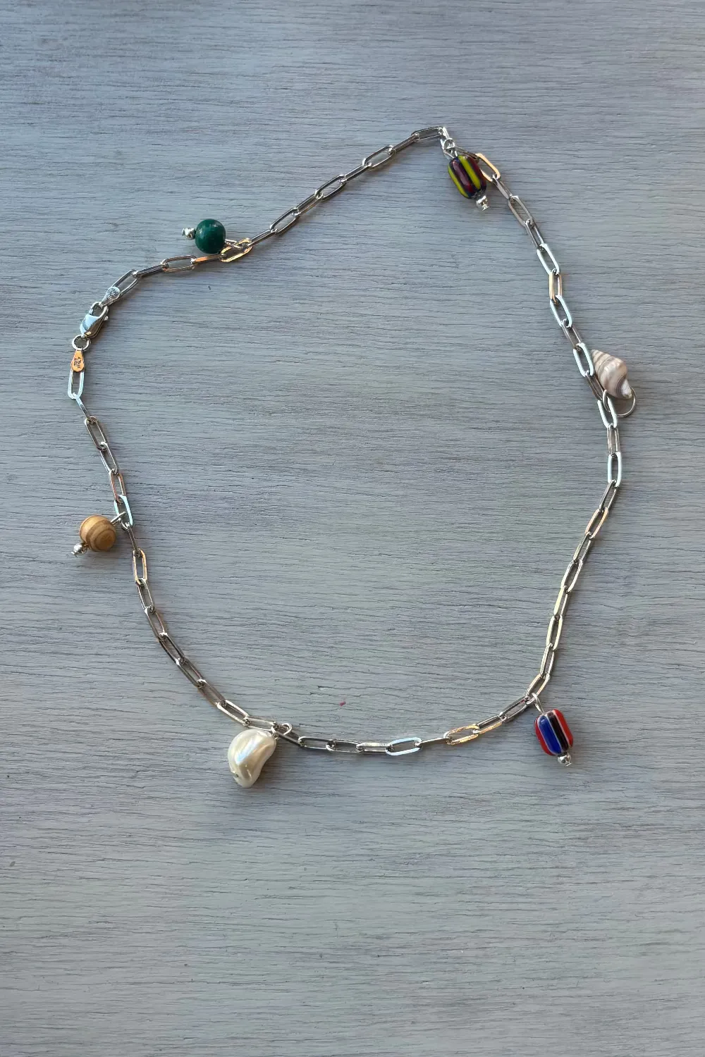 Confetti Charm Necklace - Silver Multicolor sold by NOMIA product image thumbnail 4