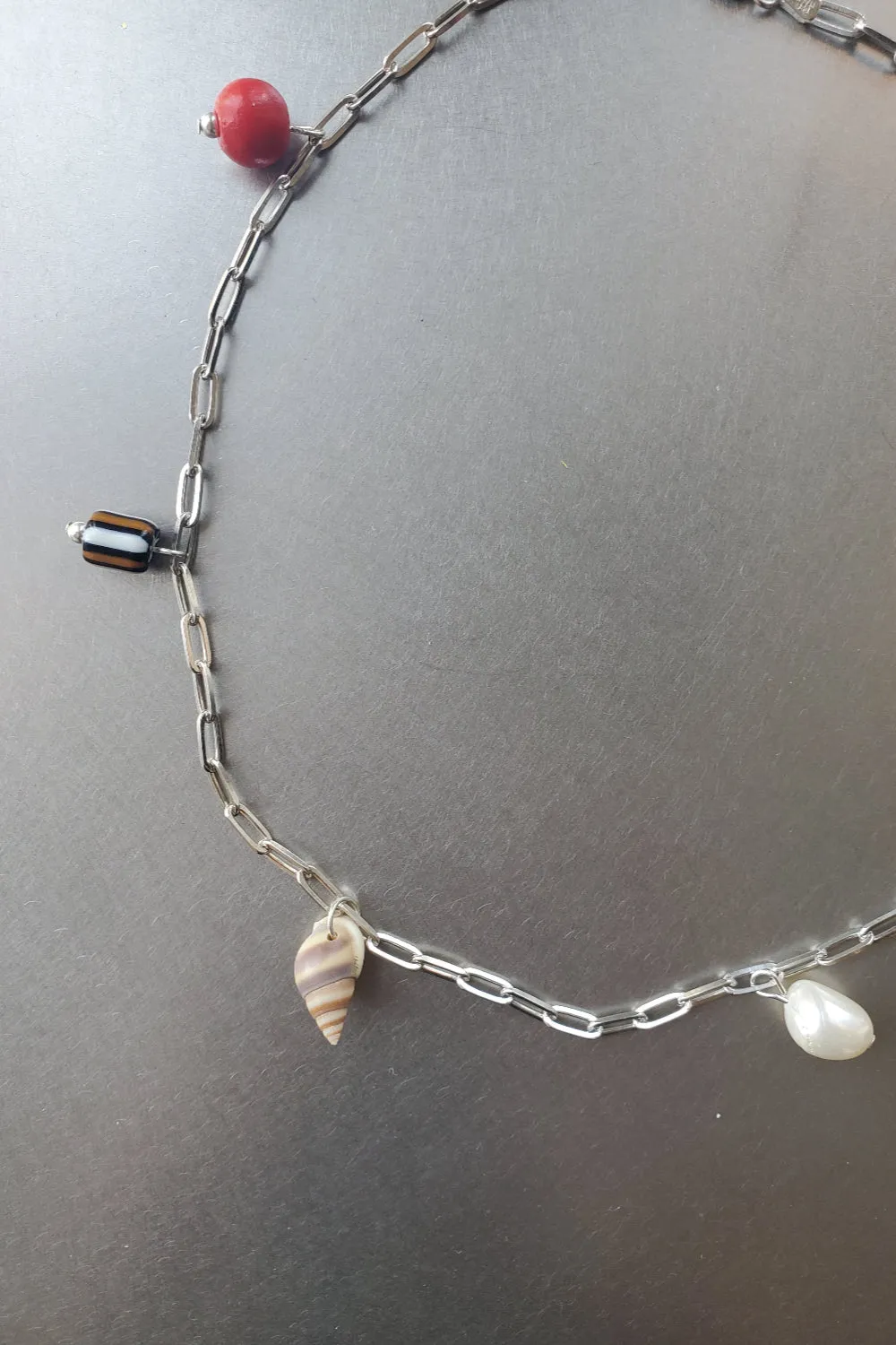 Confetti Charm Necklace - Silver Multicolor sold by NOMIA product image thumbnail 3