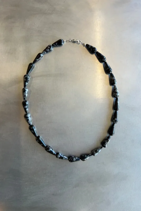 Snowflake Obsidian Choker made by NOMIA